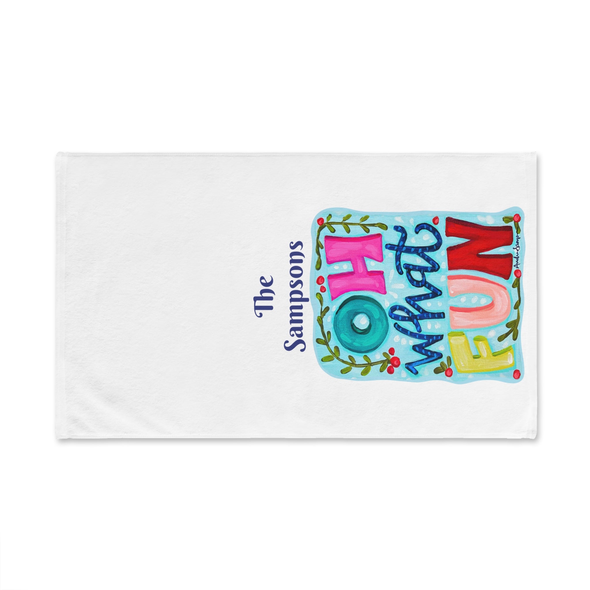 Oh What Fun Tea Towel - Free Personalization