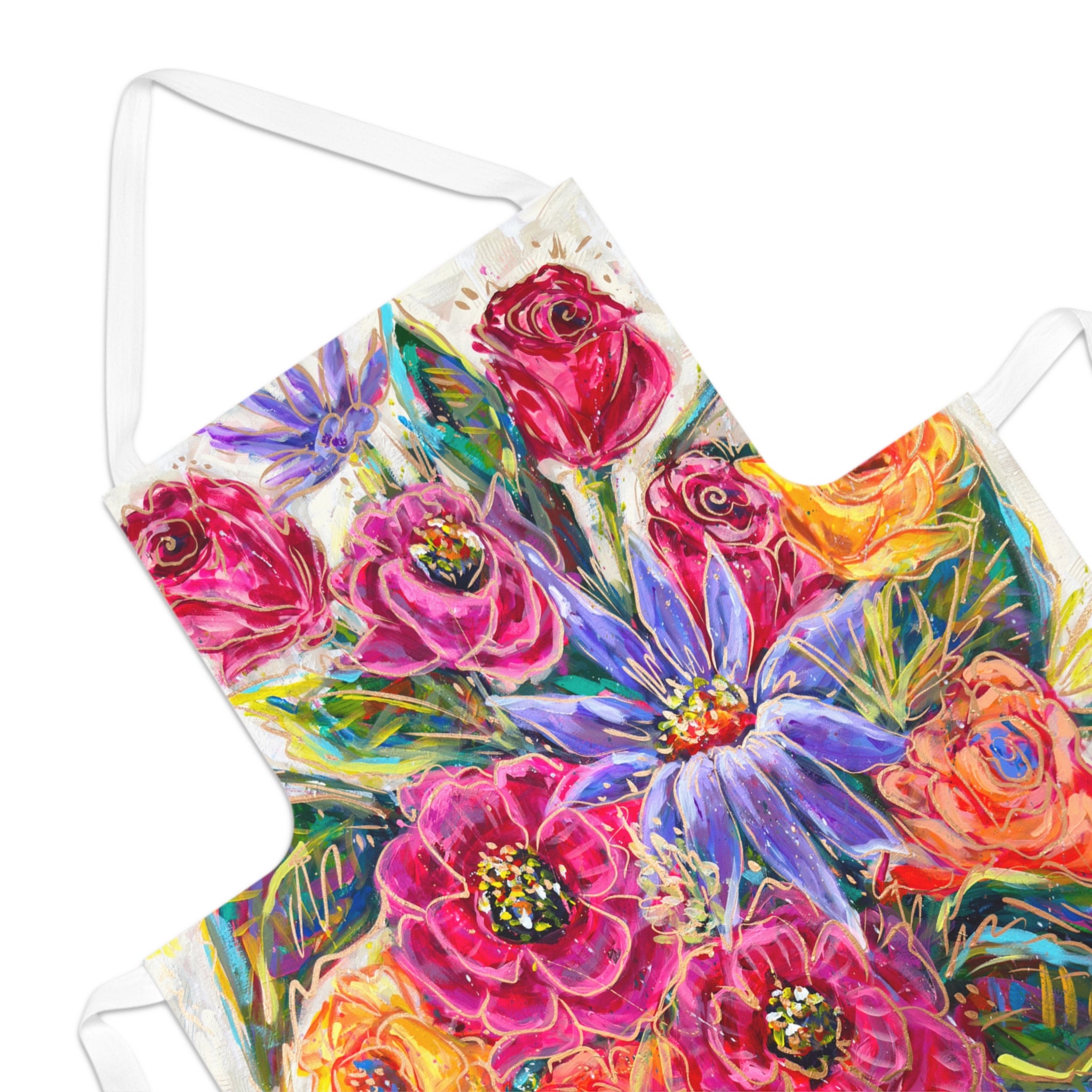 Blue Vase Floral Apron