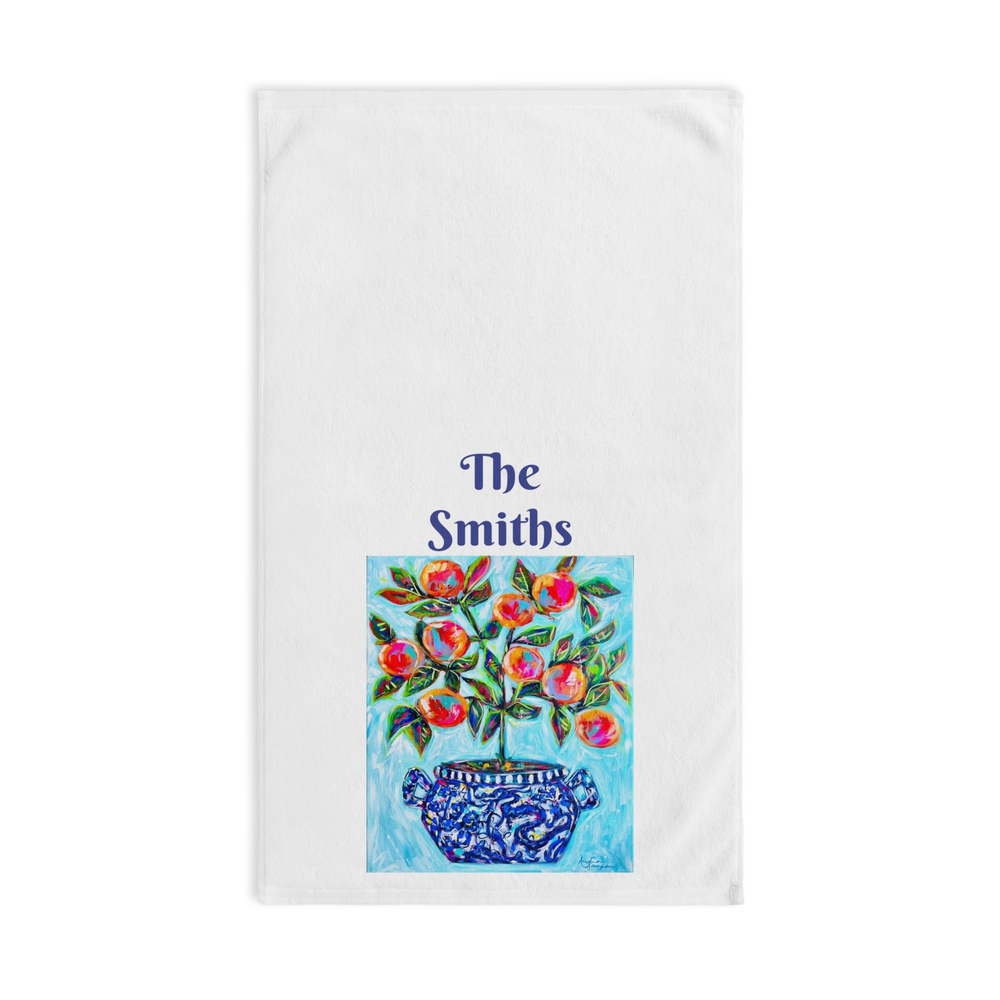 Orange Tree Hand Towel - Free Personalization