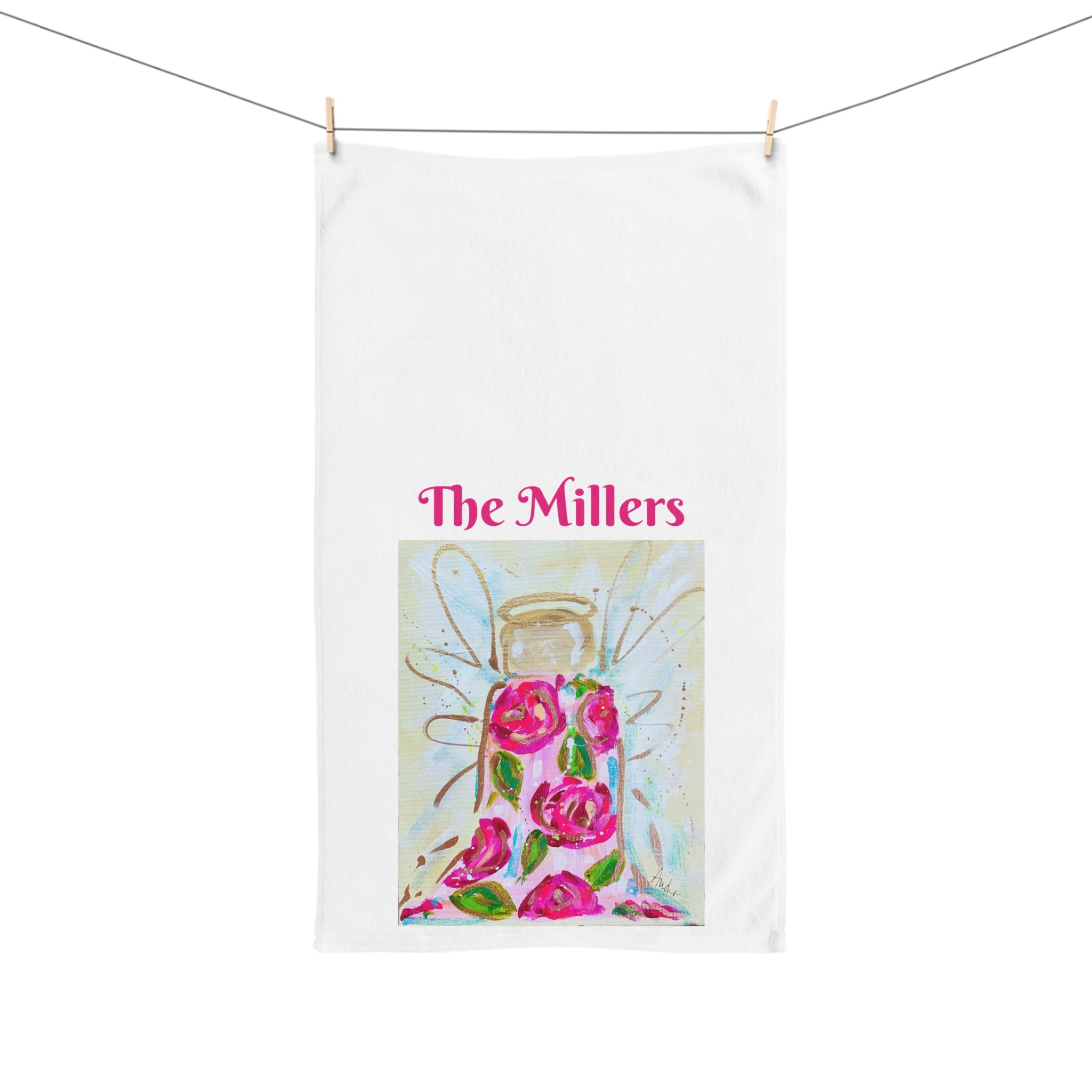 Rose Angel Towel - Free Personalization