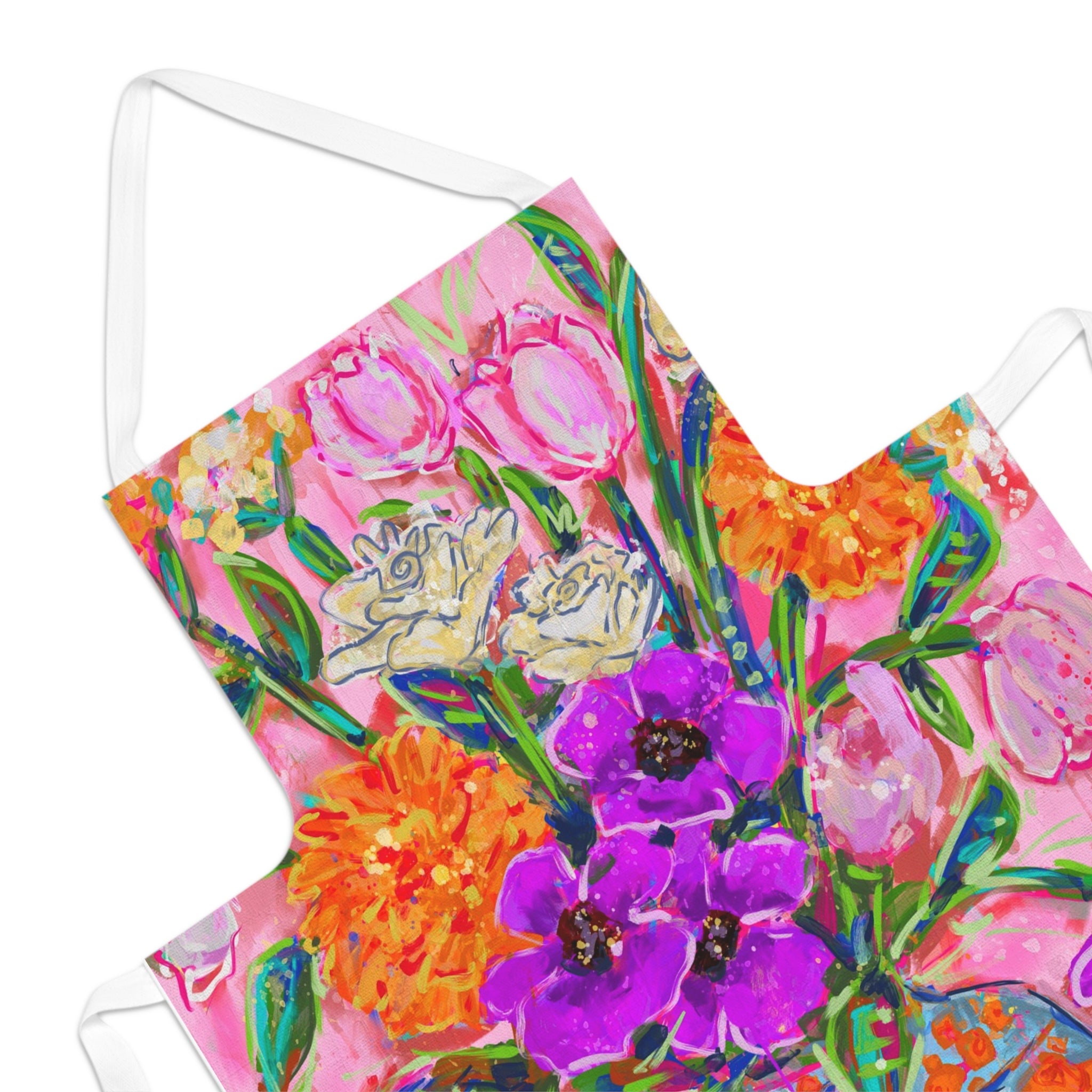 Orange Blue Vase Apron