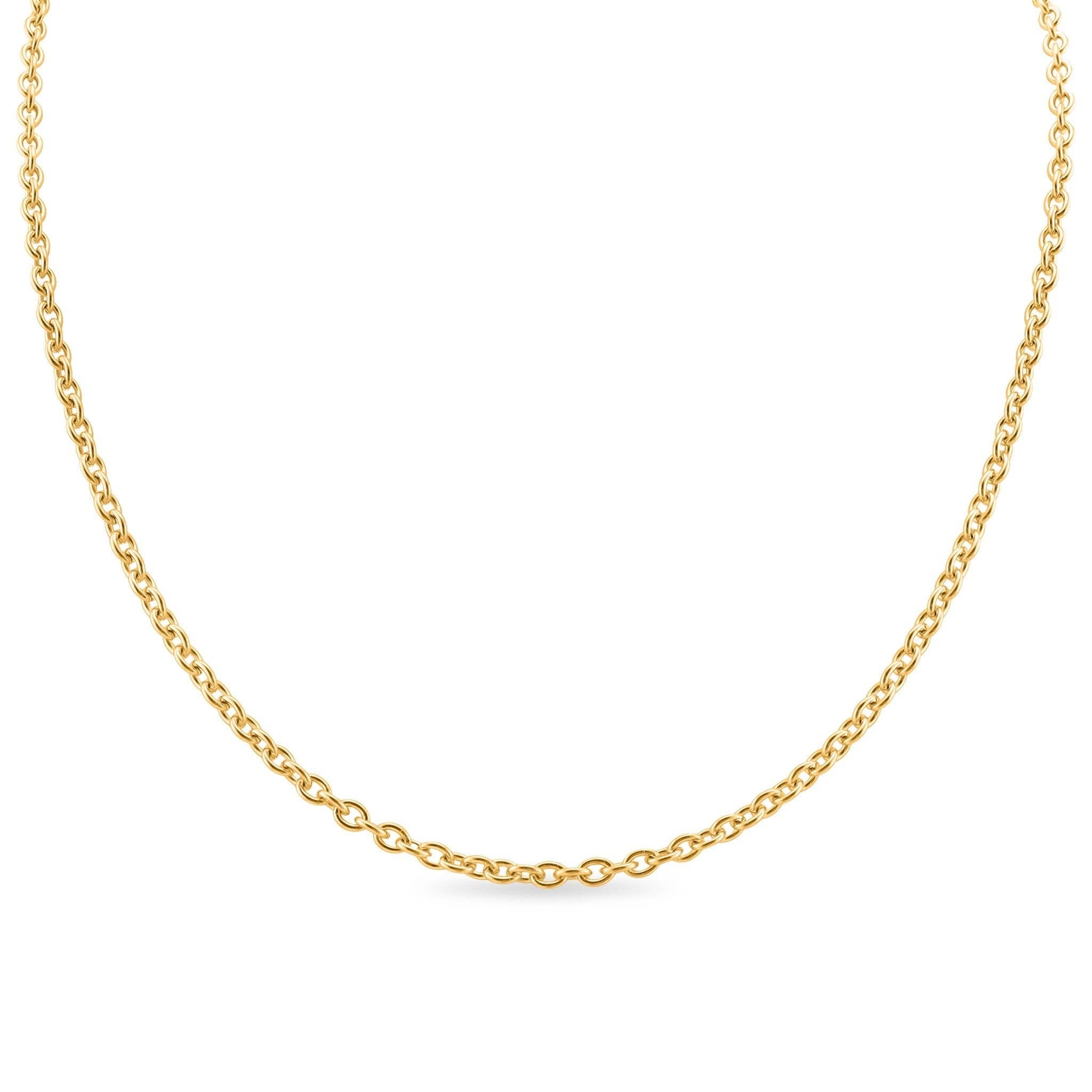 10 Pack - Gold 16" Stainless Steel Loop Chain Necklace