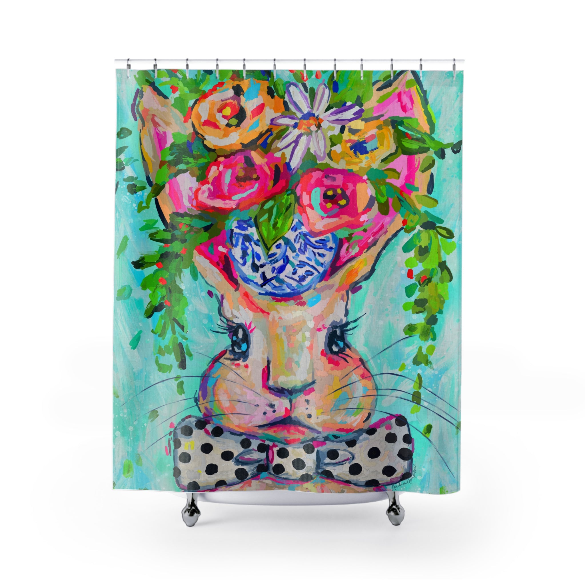 Eleanor Bunny Shower Curtains