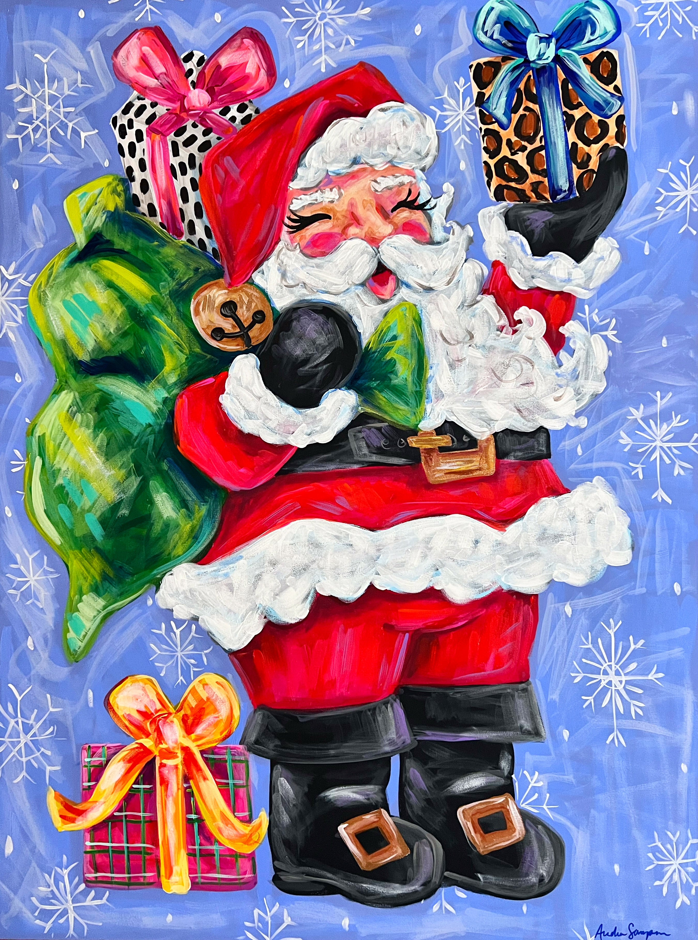 Santa Claus Reproduction Print - On Paper or Canvas