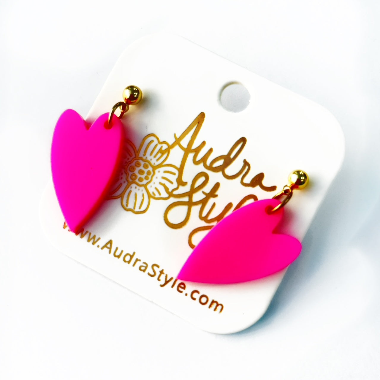 Valentine's Day Mini Heart Dangle - Hot Pink