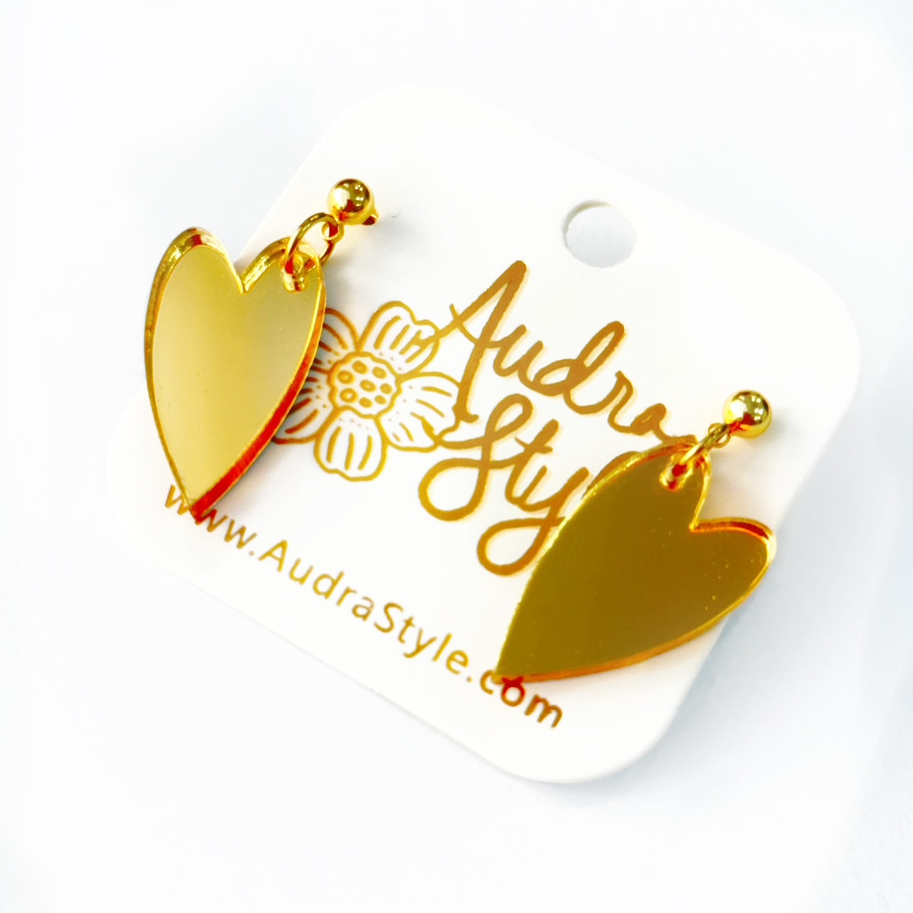 Valentine's Day Mini Heart Dangle - Gold Mirror