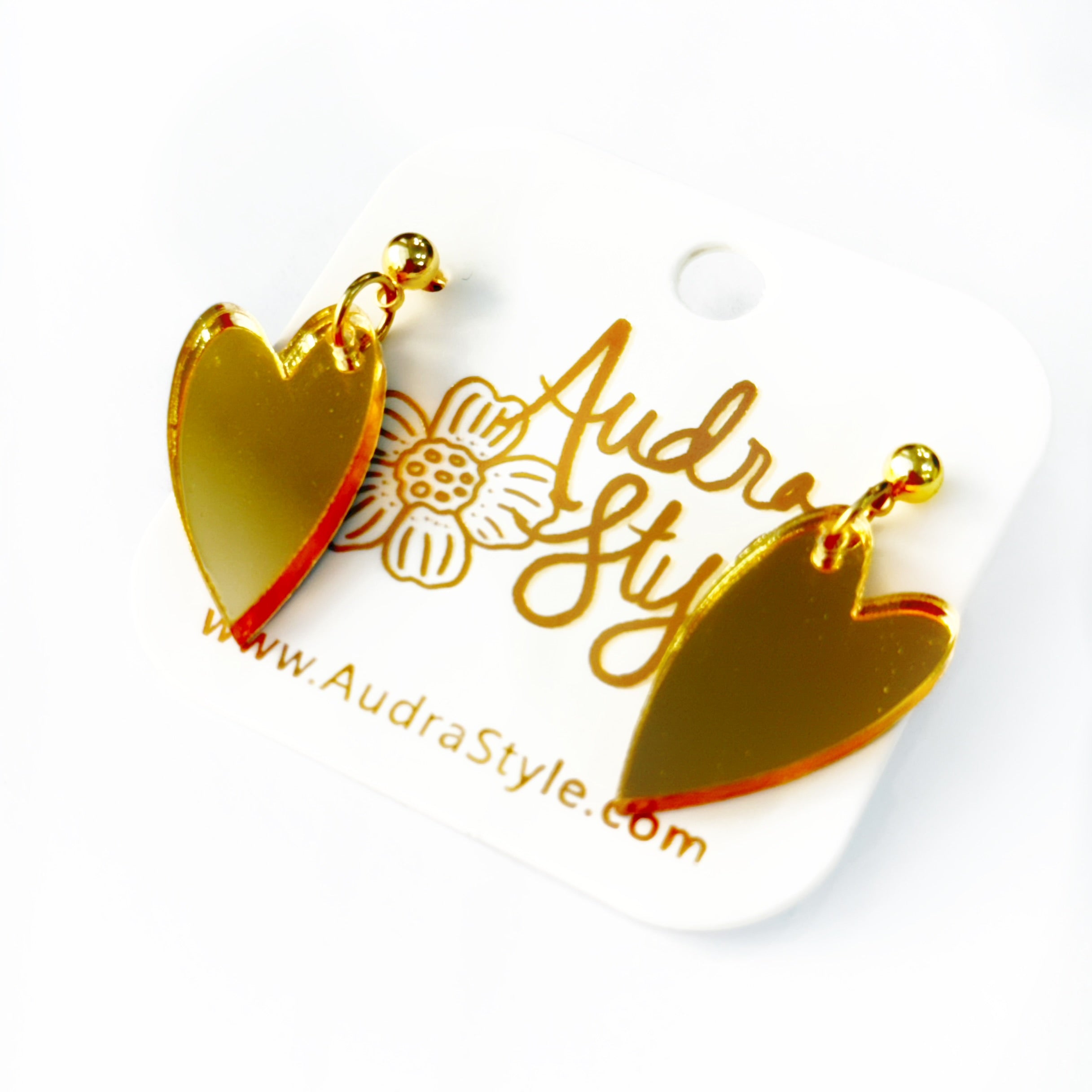 Valentine's Day Mini Heart Dangle - Gold Mirror