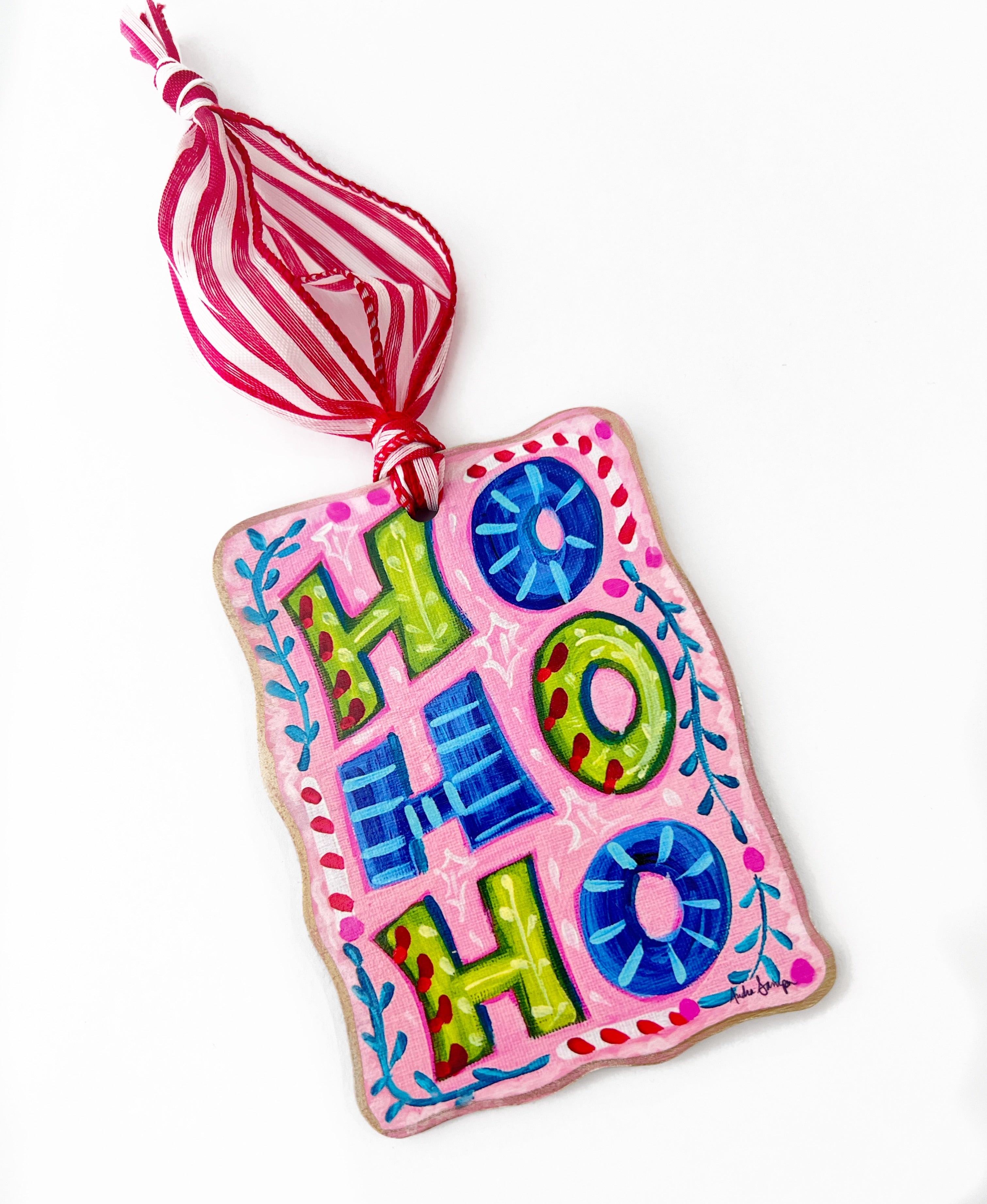 Ho Ho Ho Christmas Ornament Holiday Decor - USA Made