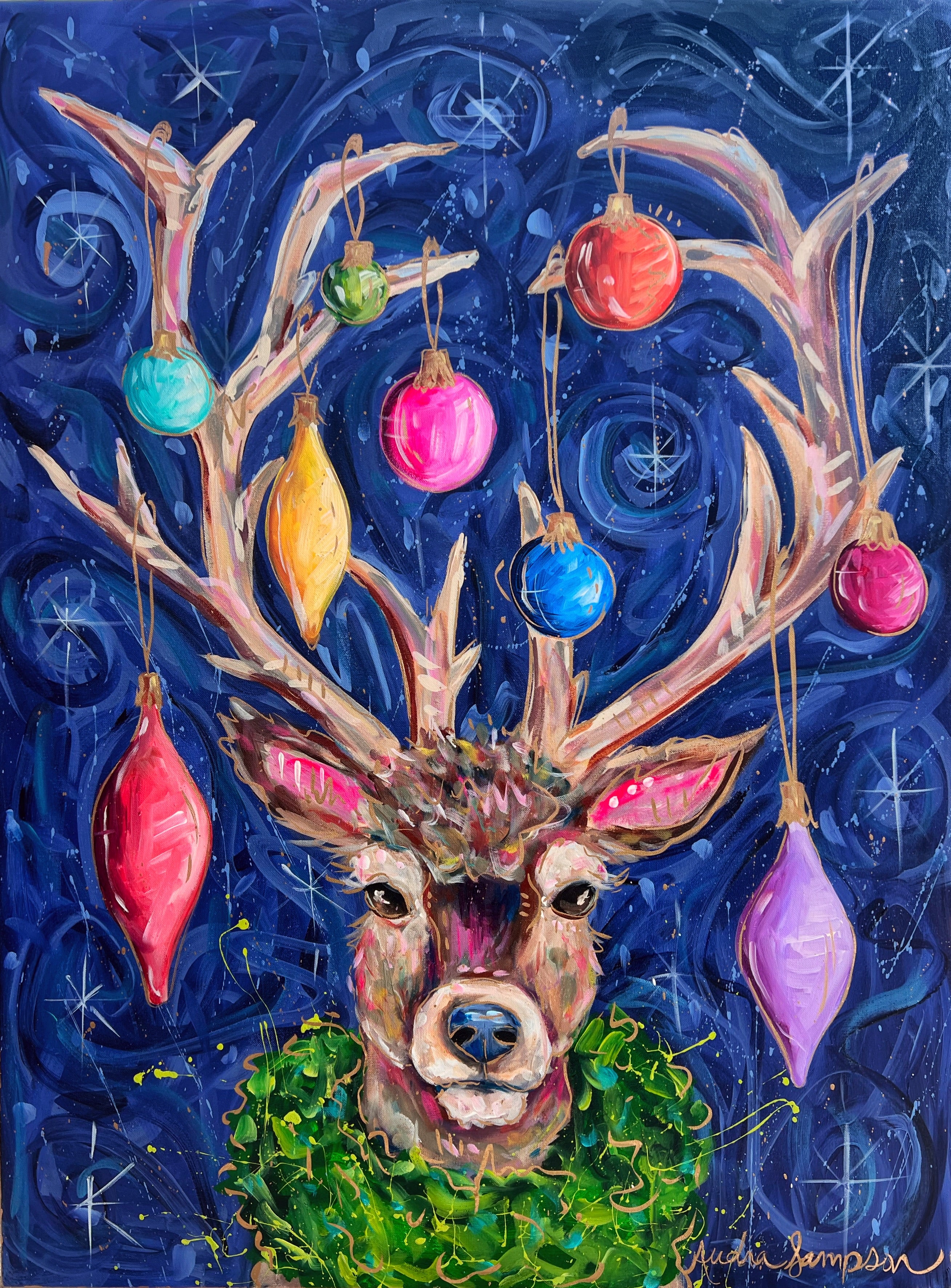 Reindeer Reproduction - Paper Print or Canvas