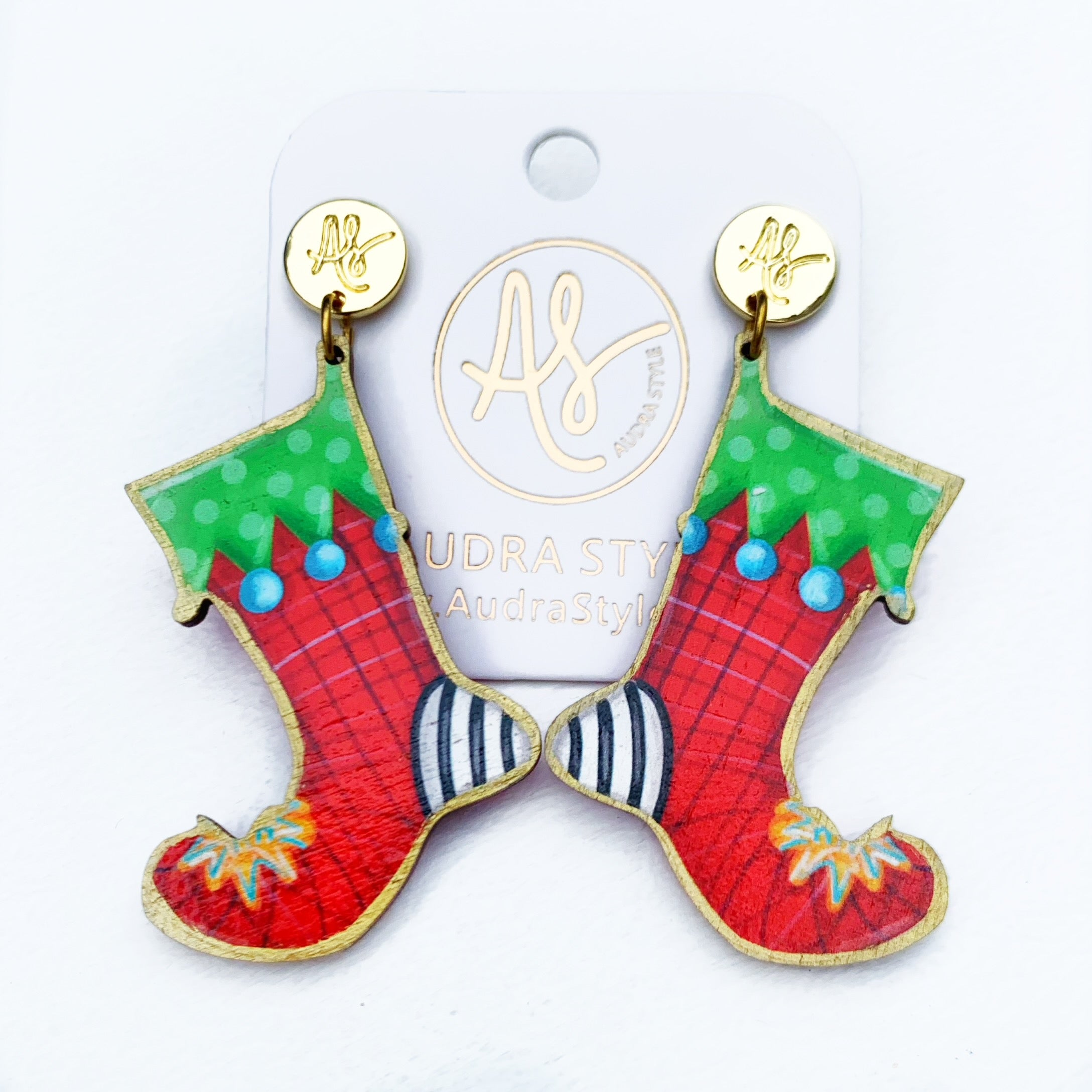 Christmas Earring - Red Stocking