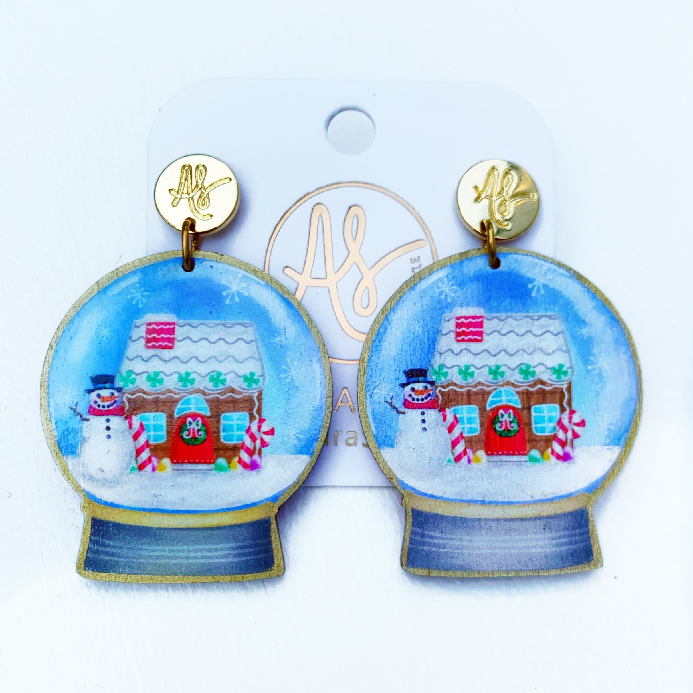 Christmas Earring - Snow Globe