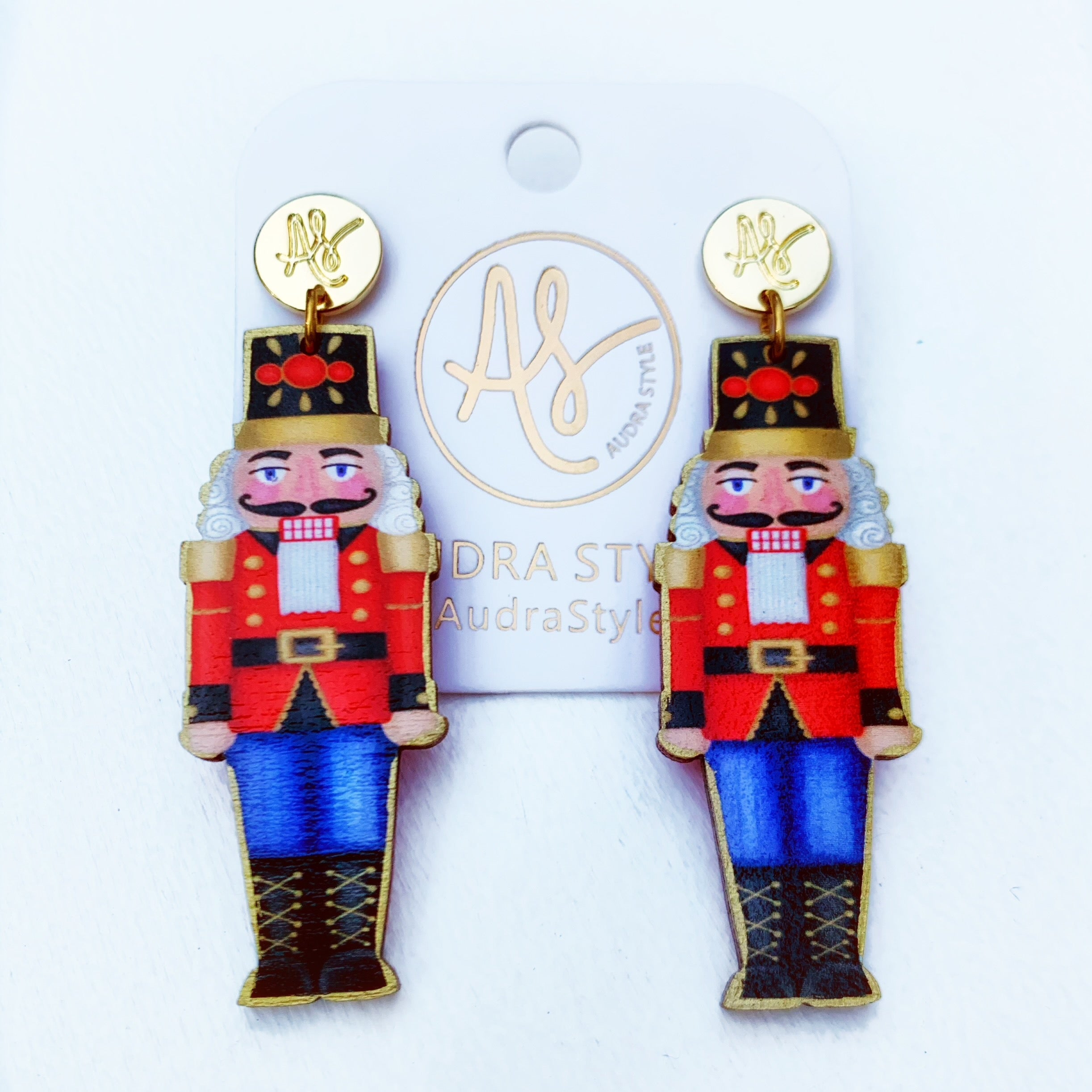 Christmas Earring - White Hair Nutcracker