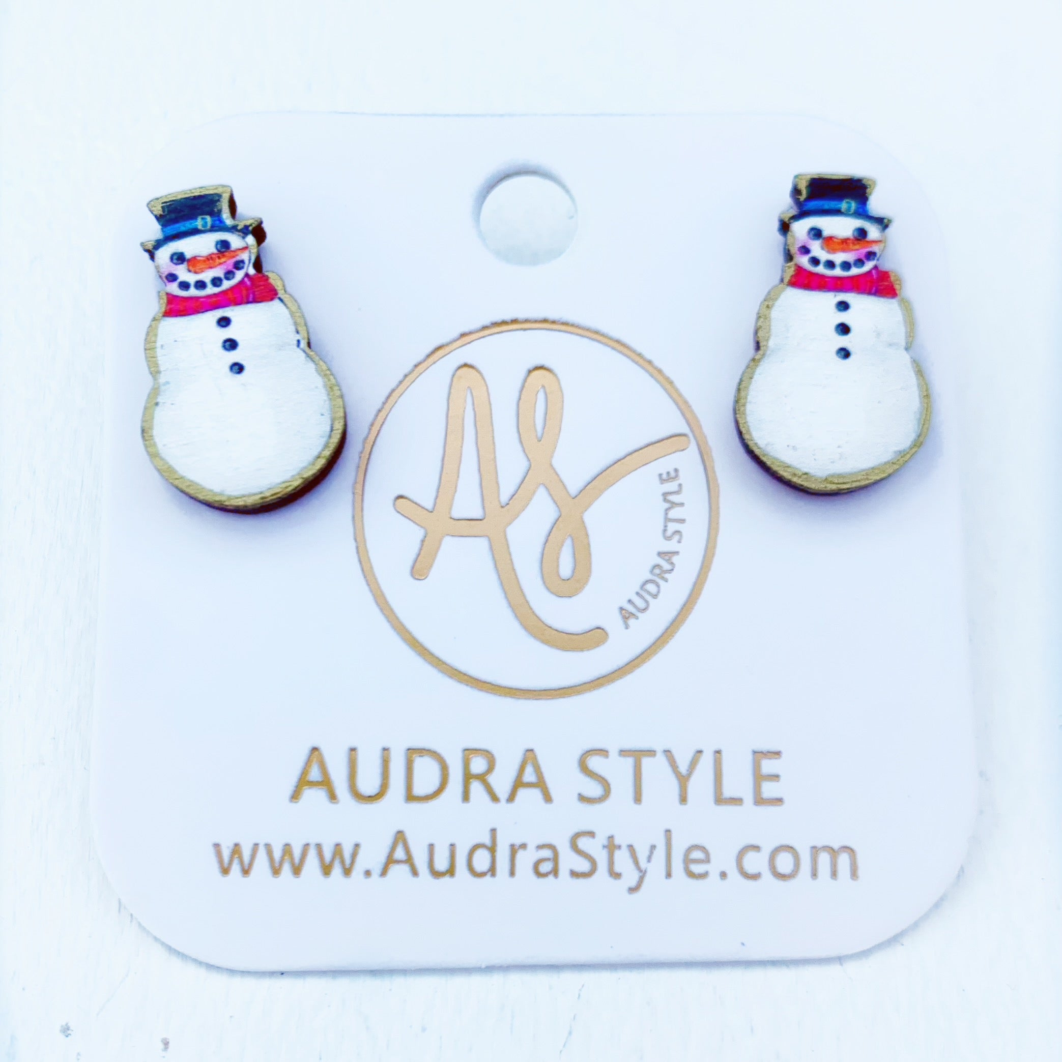 Christmas Earring - Full Snowman Stud