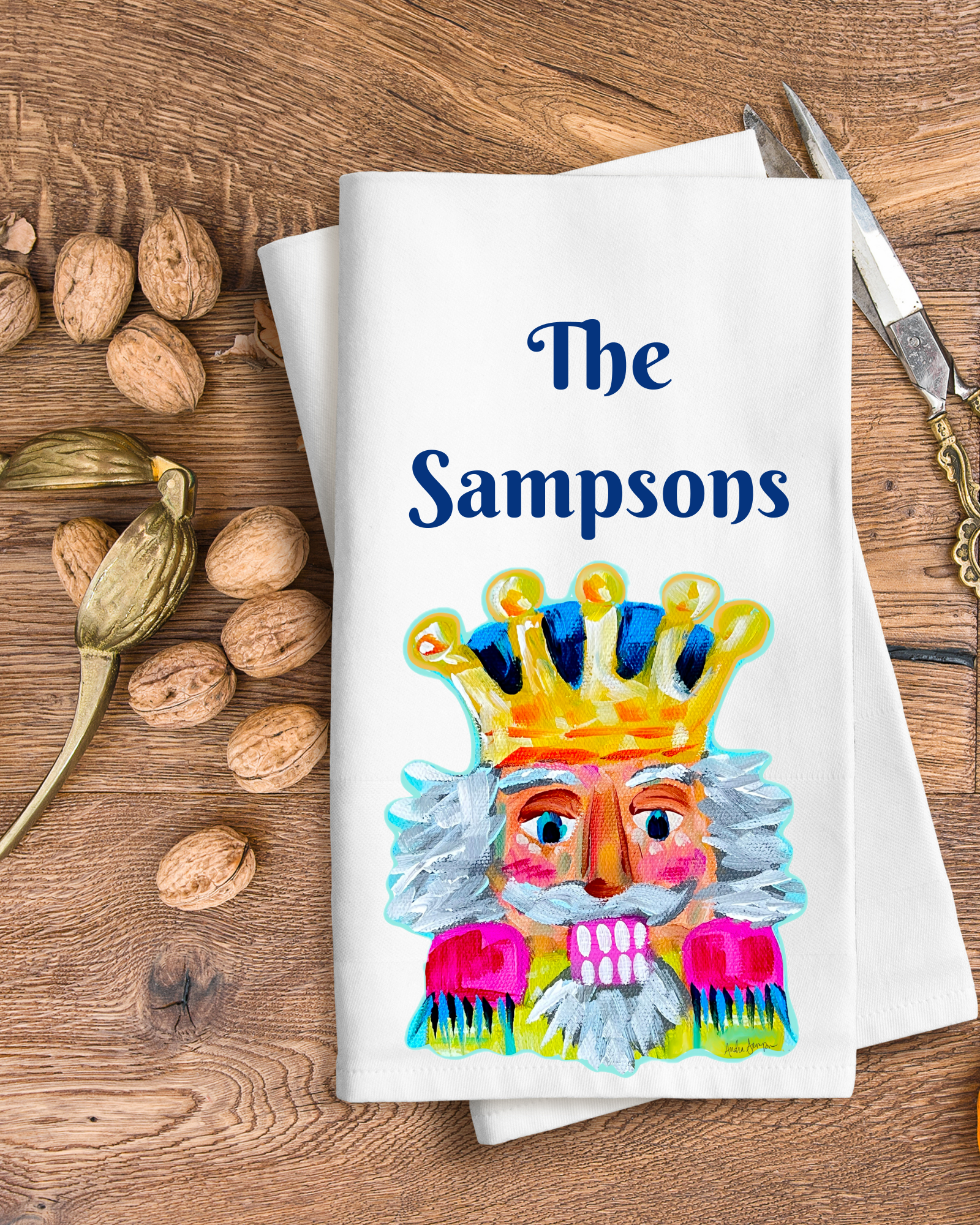 Nutcracker Hand Towel - Free Personalization