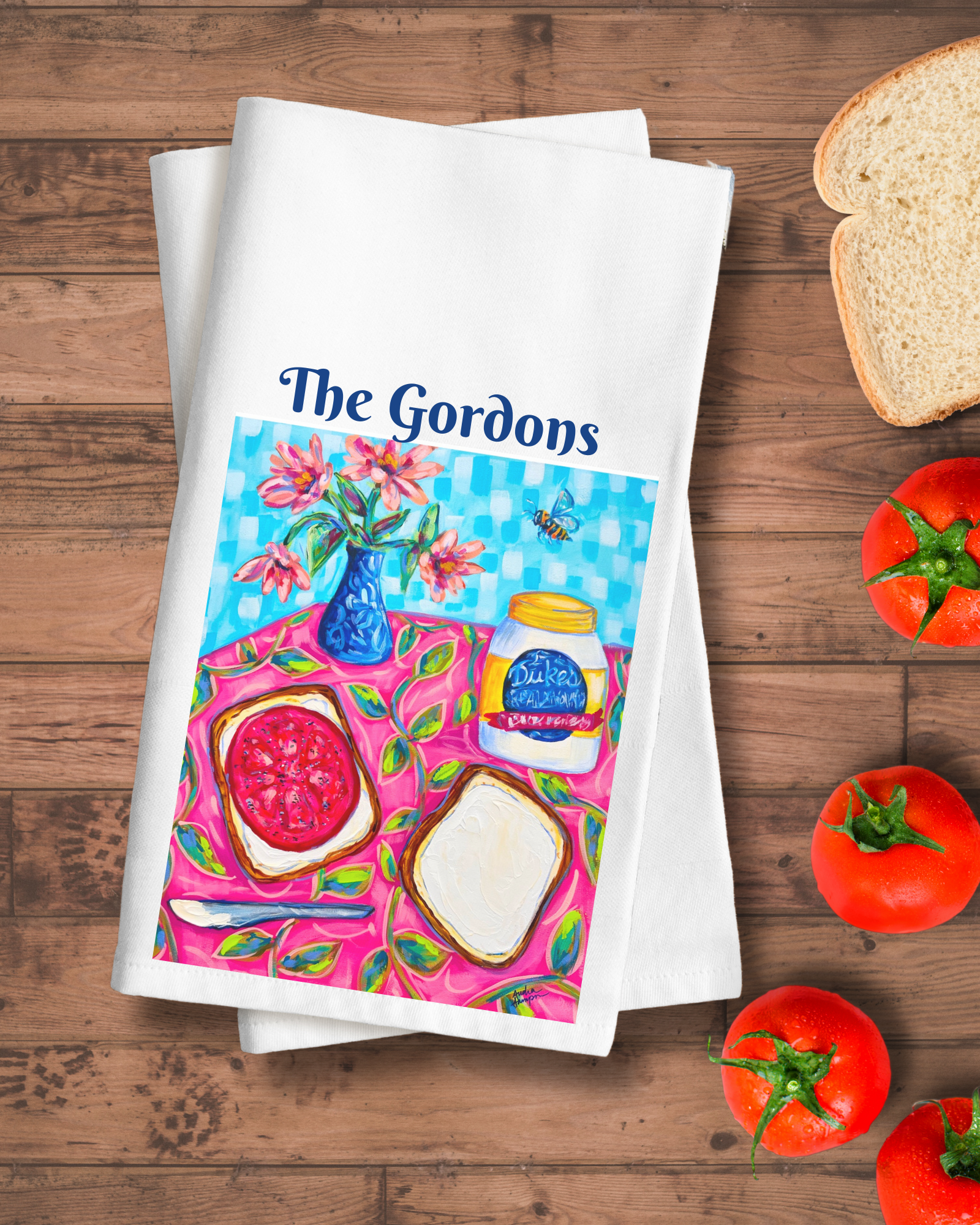 Tomato Sandwich Tea Towel - Free Personalization