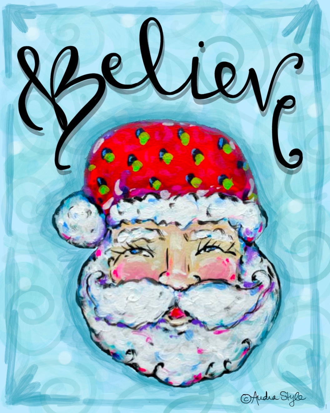 Christmas Canvas - Believe - Santa