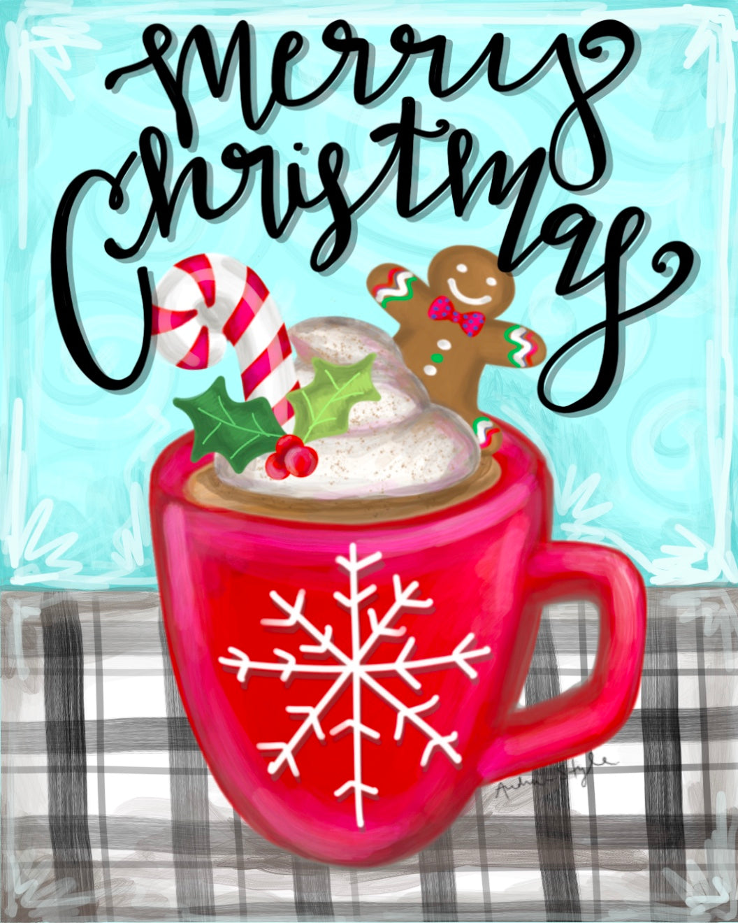 Christmas Canvas - Merry Christmas Red Mug