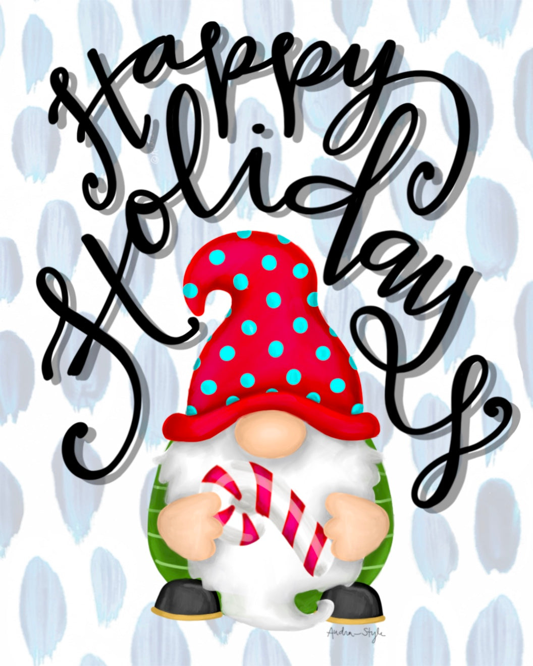 Christmas Canvas - Happy Holidays Gnome #1