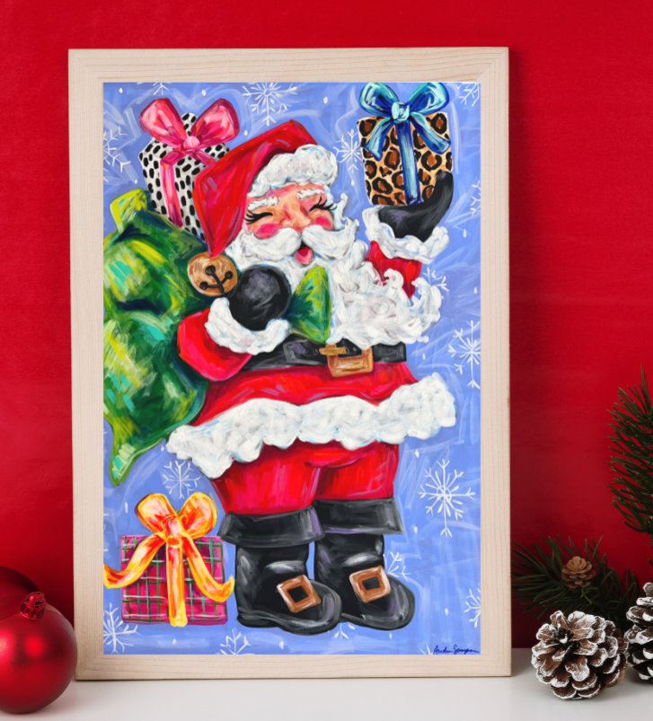 Santa Claus Reproduction Print - On Paper or Canvas