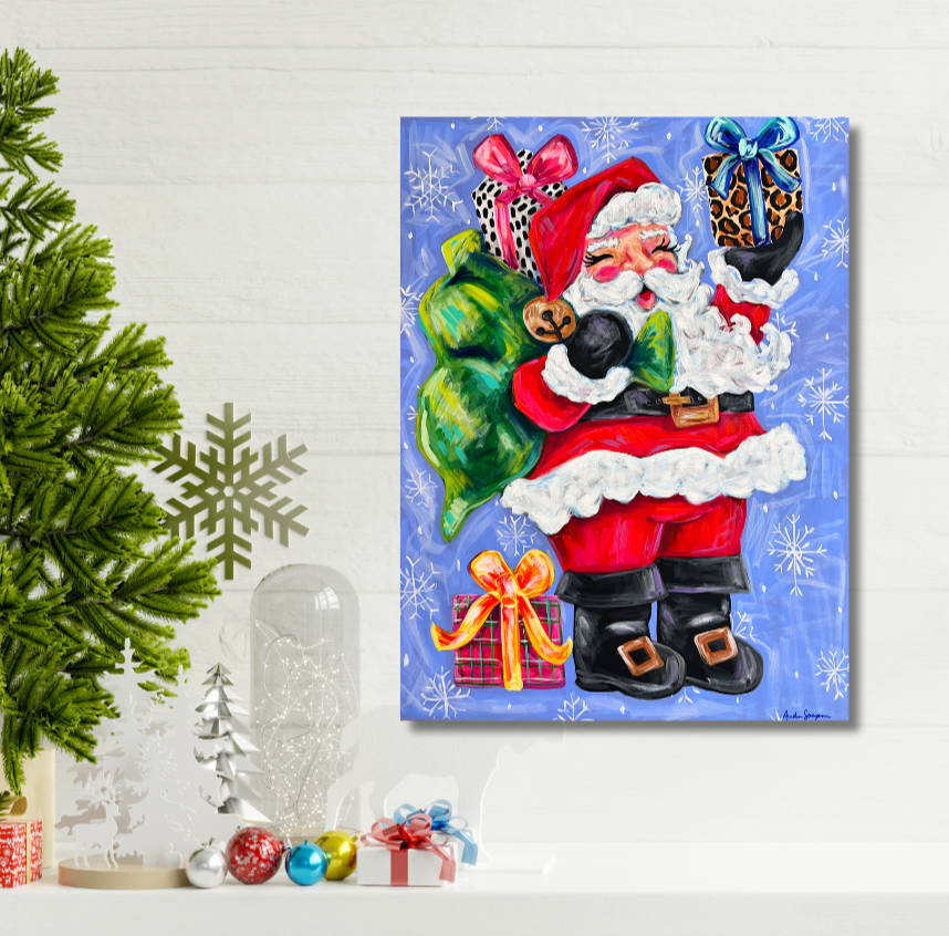 Santa Claus Reproduction Print - On Paper or Canvas