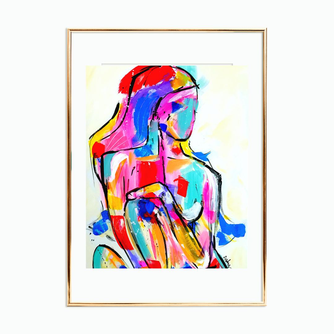 From Where I Stand Reproduction Print - Eclectic Maximalist Colorful Wall Art Poster