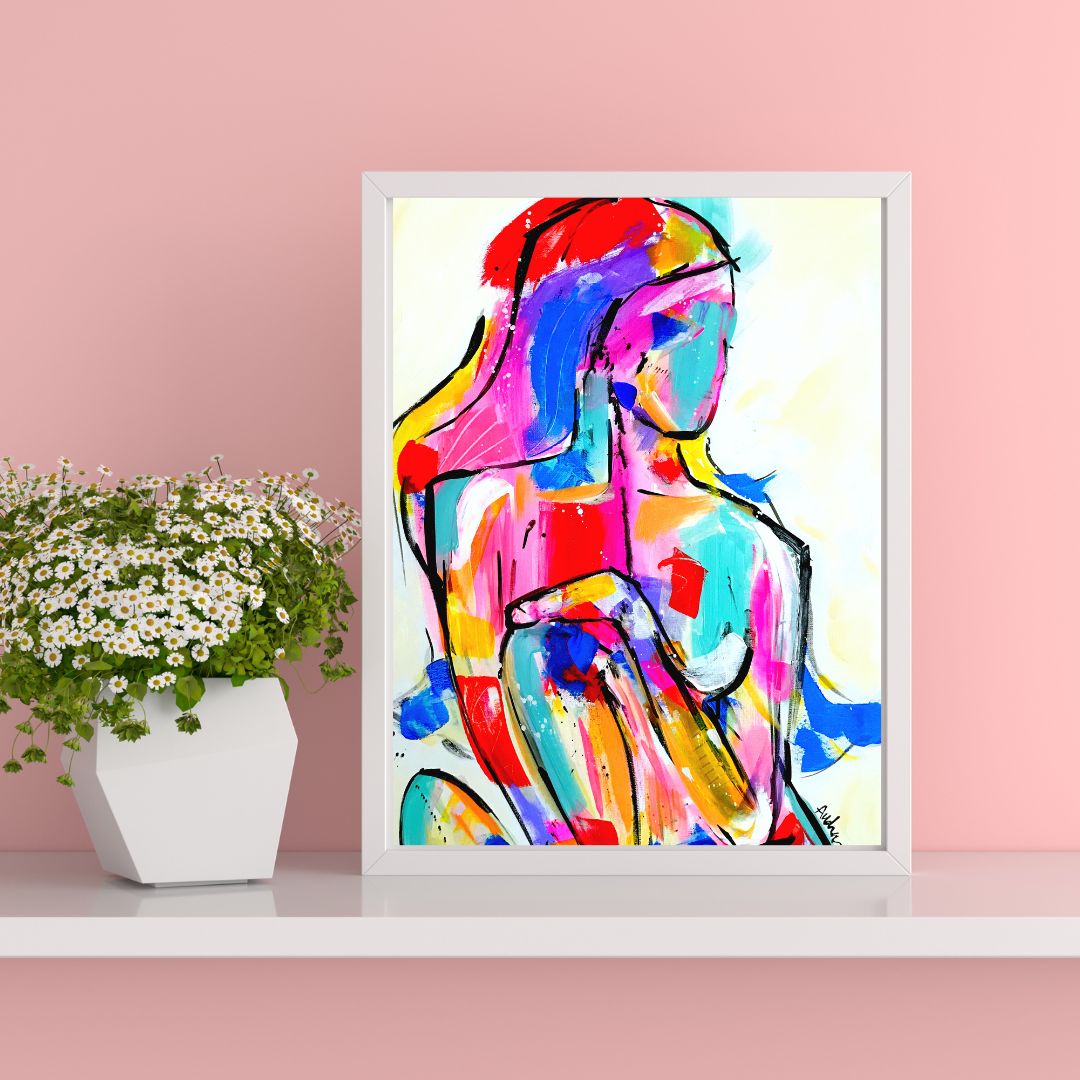 From Where I Stand Reproduction Print - Eclectic Maximalist Colorful Wall Art Poster