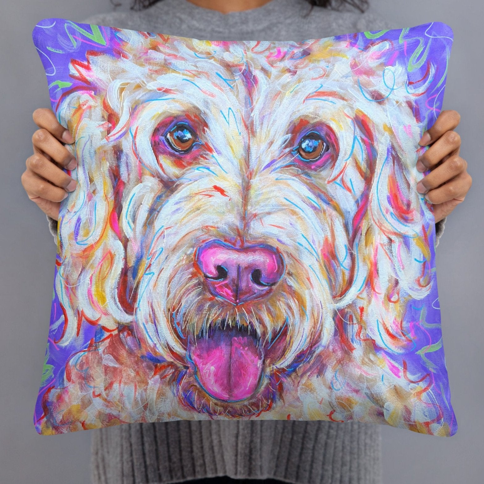 Goldendoodle Pillow - 18x18"