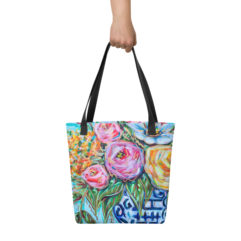 Floral Ginger Jar Tote bag