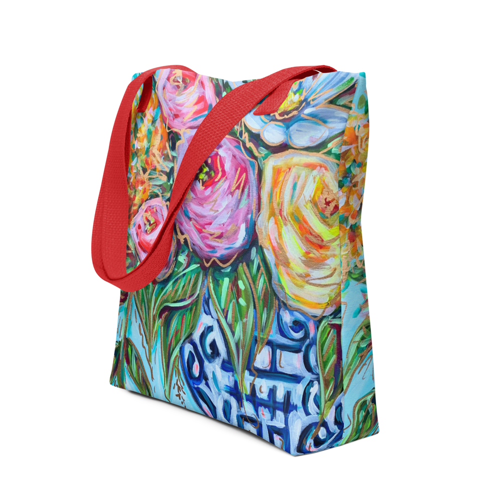 Floral Ginger Jar Tote bag