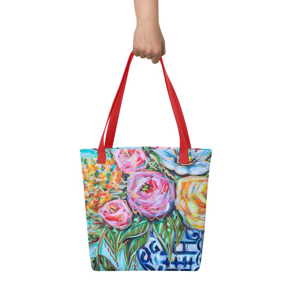 Floral Ginger Jar Tote bag