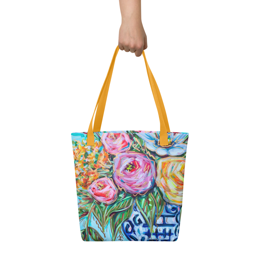 Floral Ginger Jar Tote bag