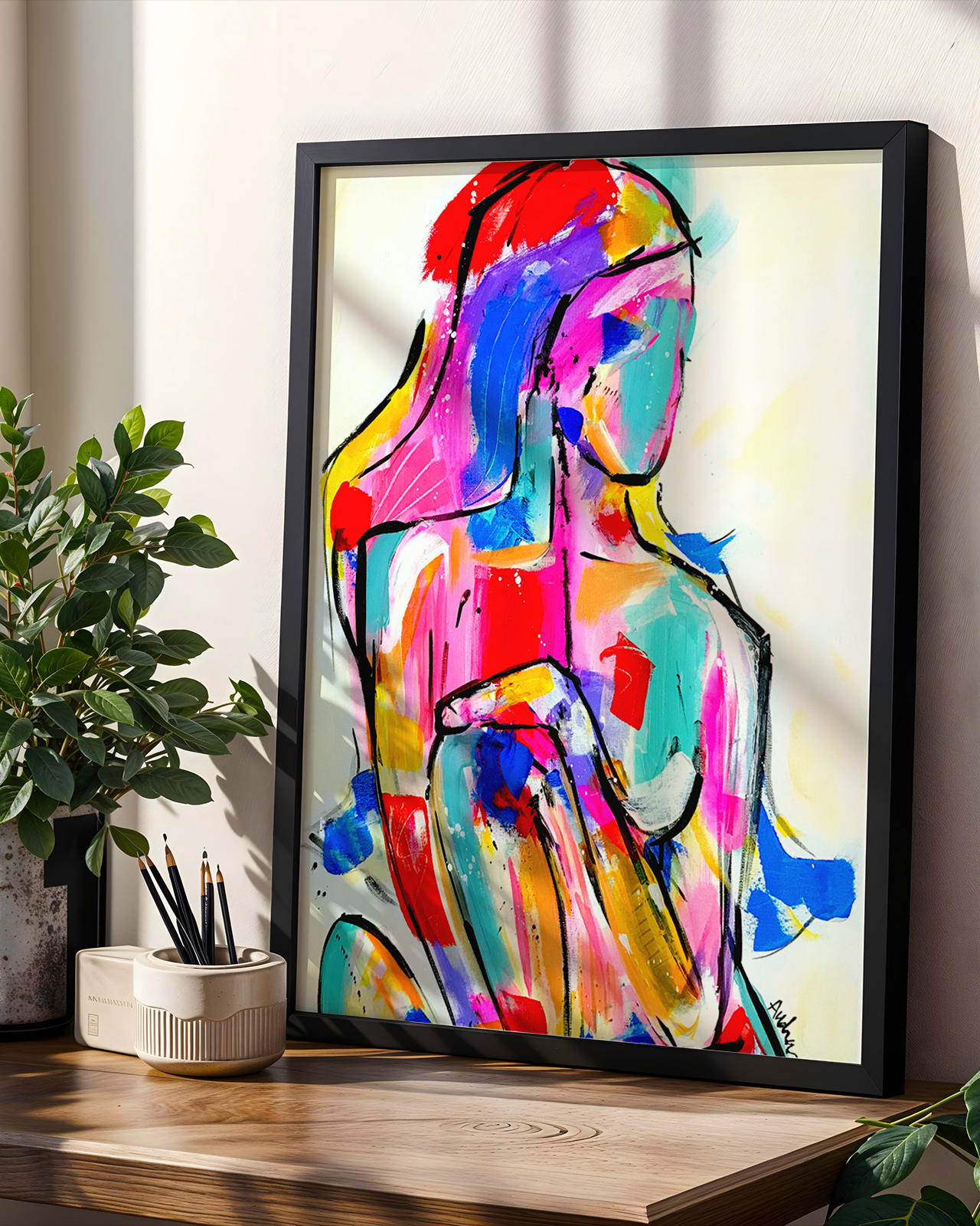 From Where I Stand Reproduction Print - Eclectic Maximalist Colorful Wall Art Poster