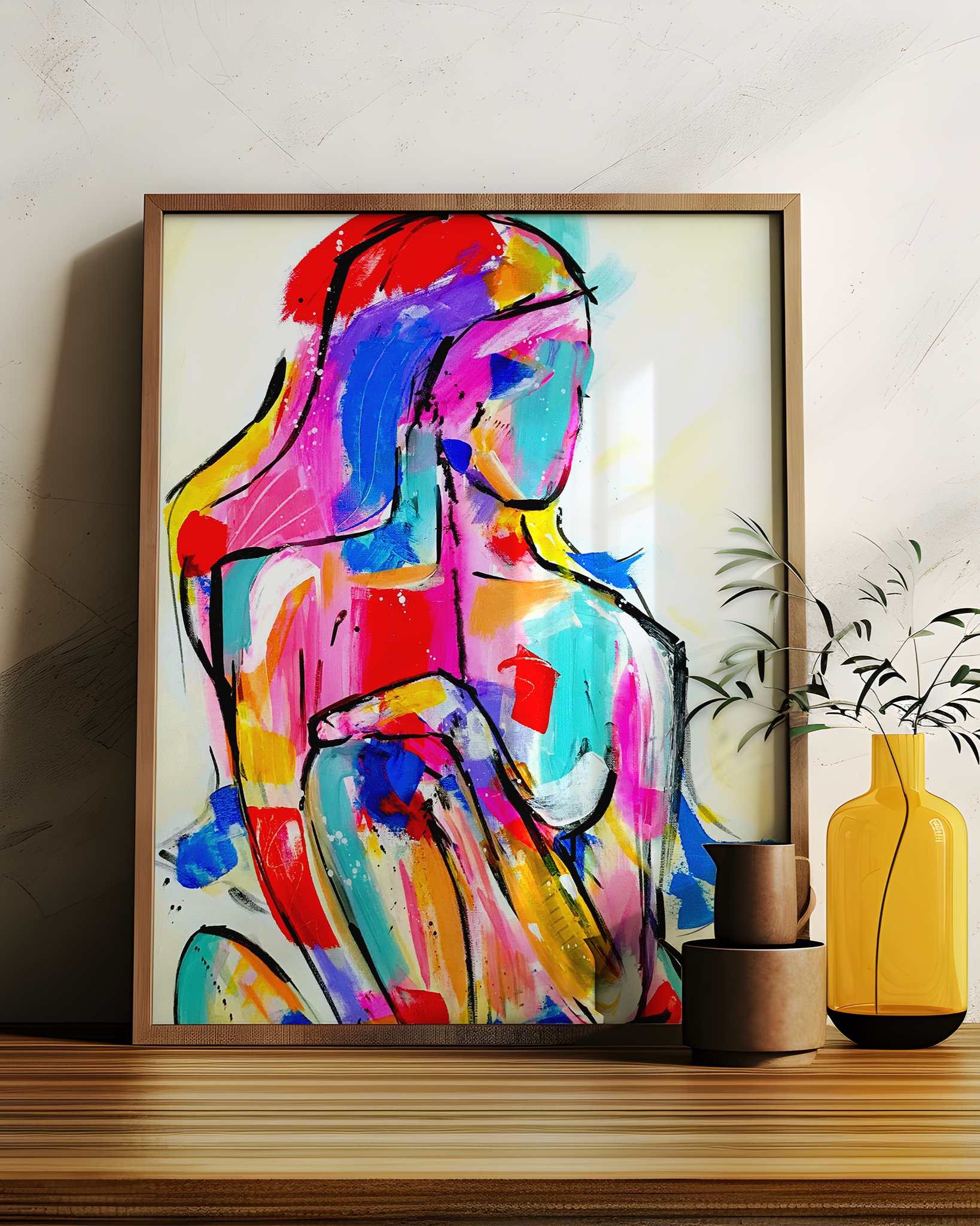 From Where I Stand Reproduction Print - Eclectic Maximalist Colorful Wall Art Poster