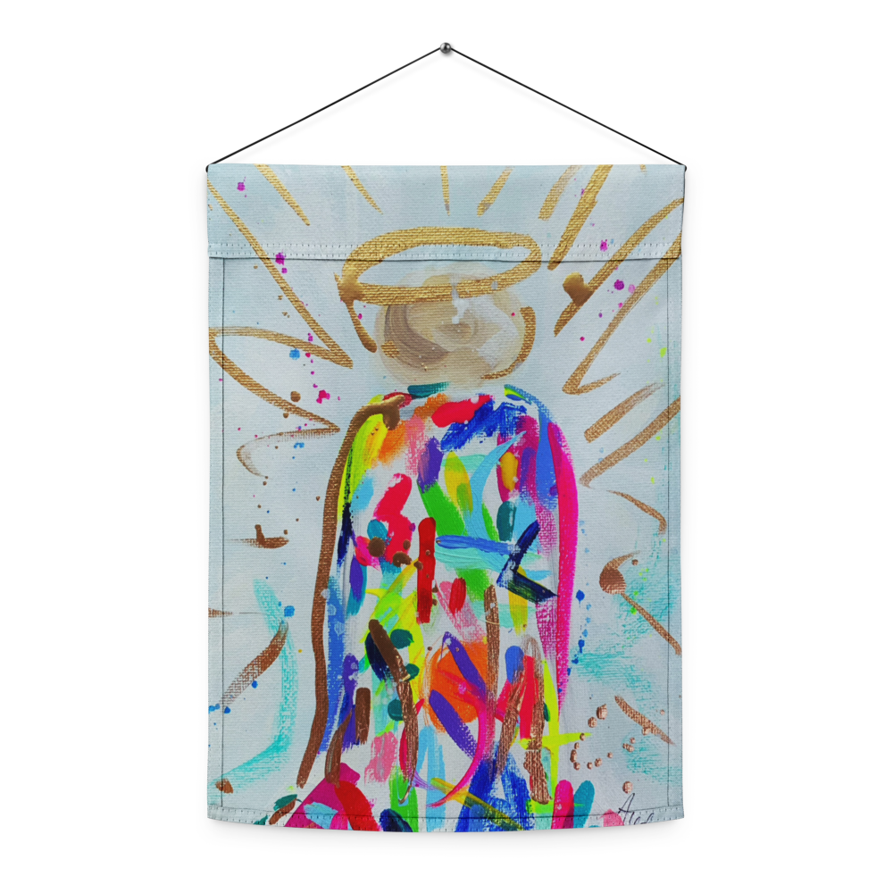 Abstract Angel Garden flag