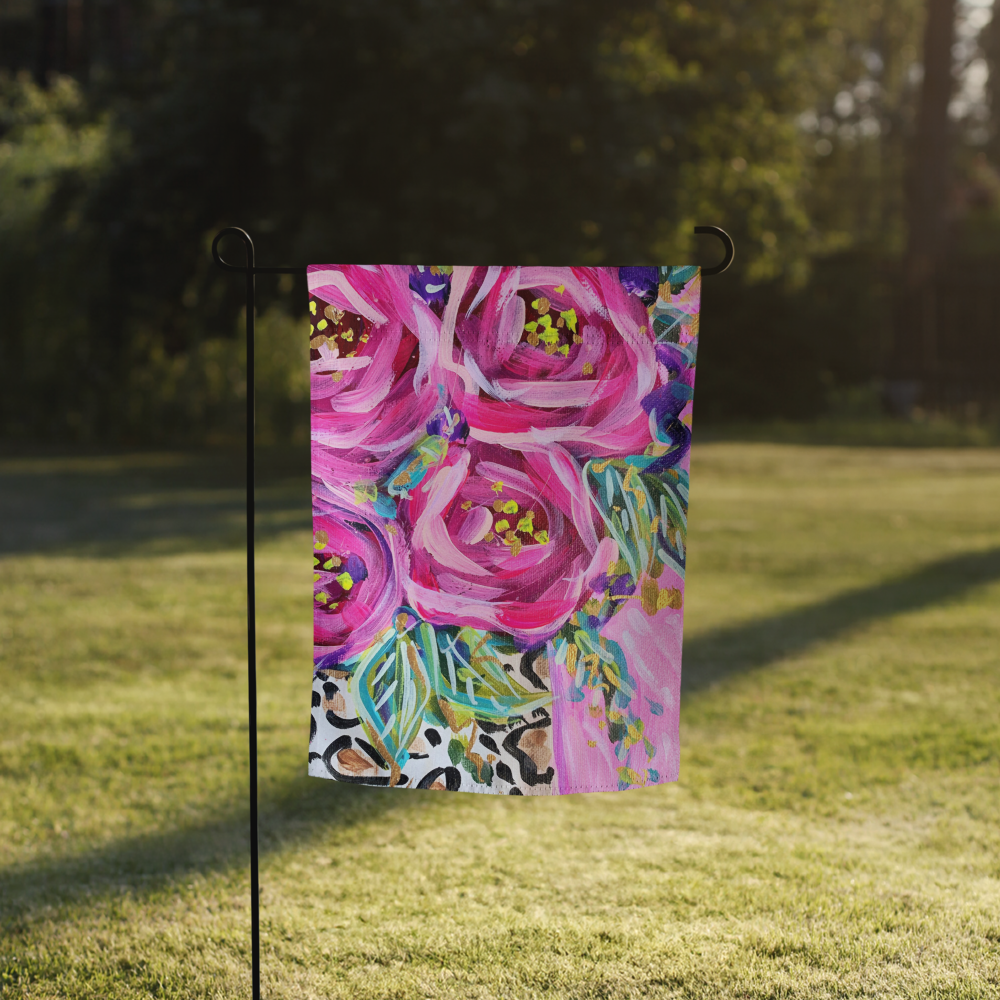 Leopard Rose Garden flag