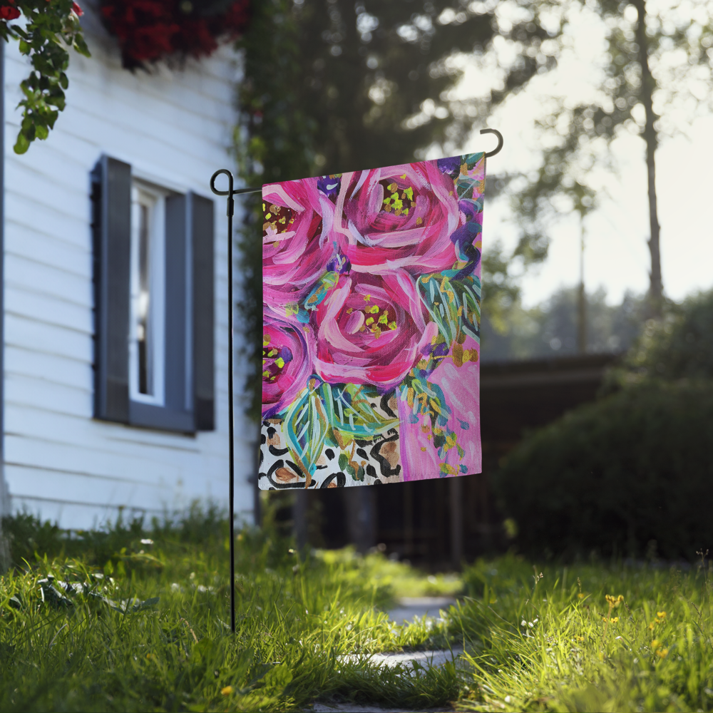 Leopard Rose Garden flag