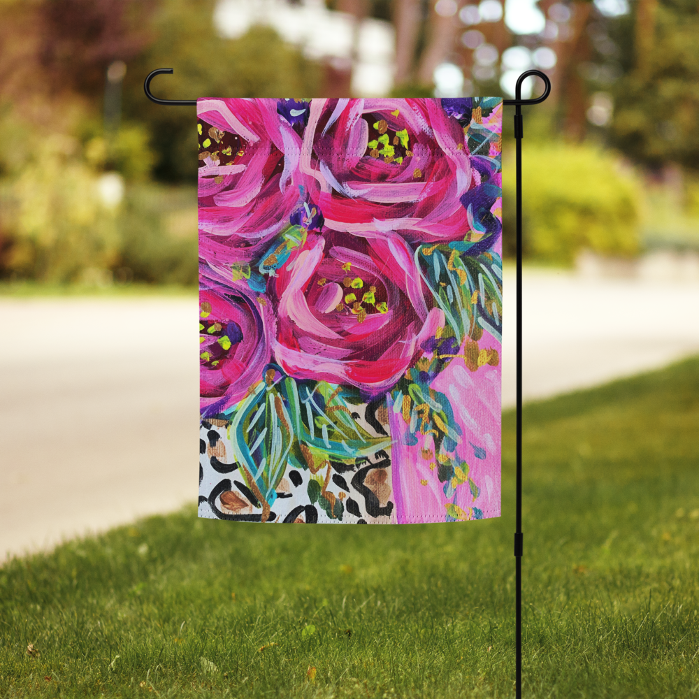 Leopard Rose Garden flag