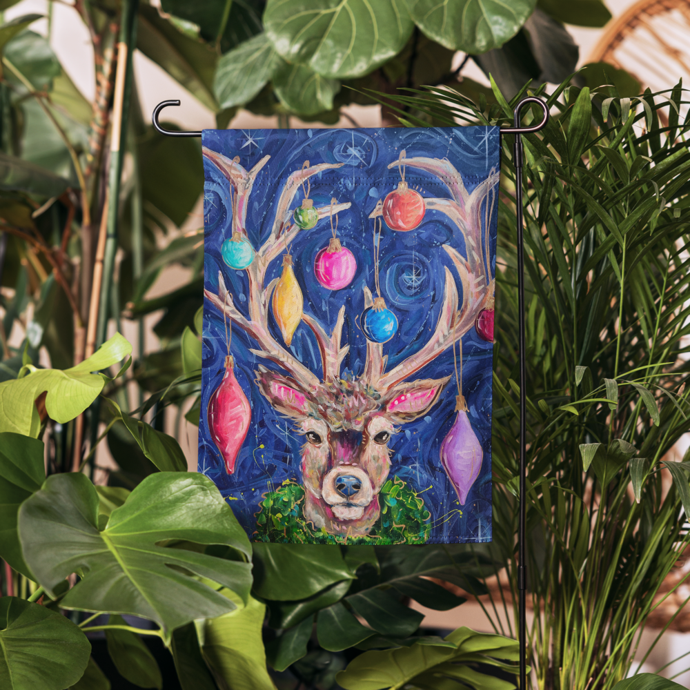 Reindeer Garden flag