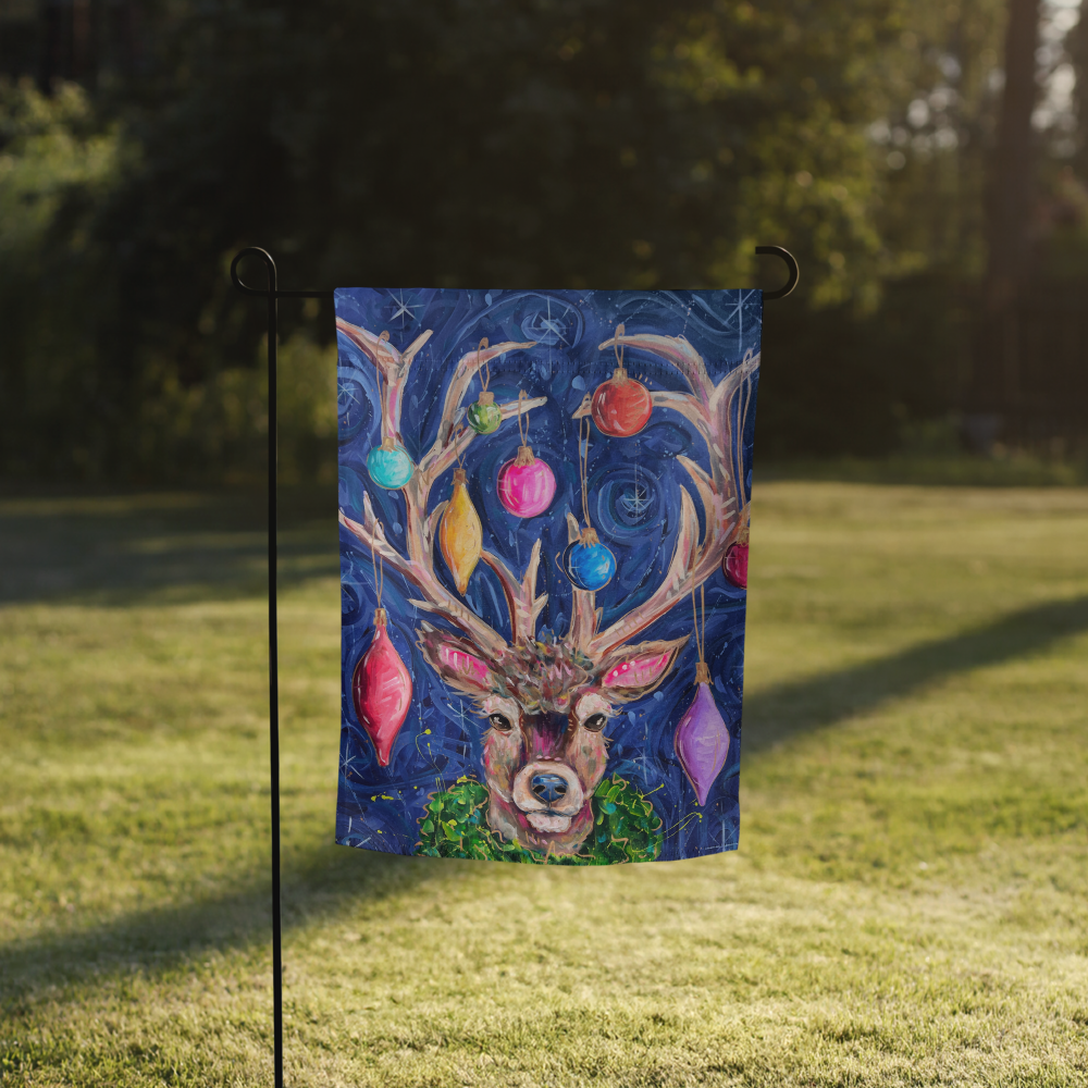 Reindeer Garden flag