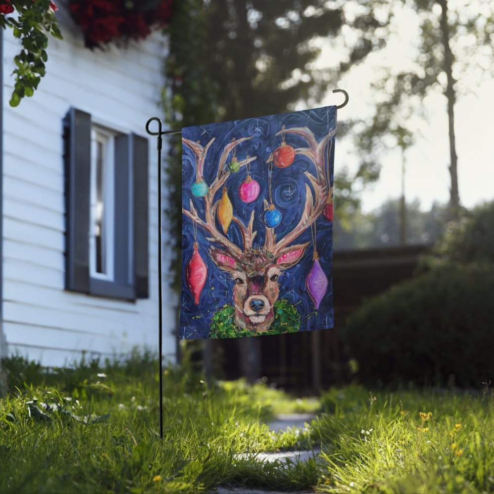 Reindeer Garden flag