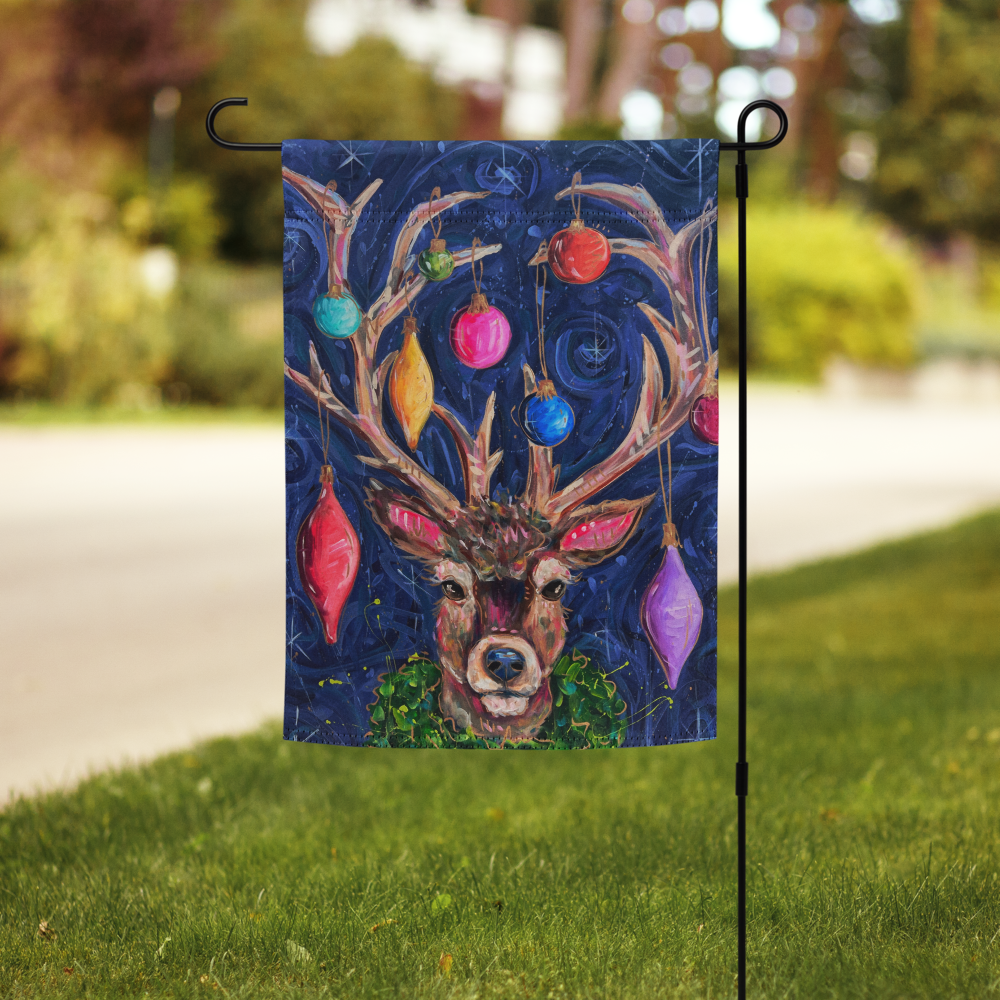 Reindeer Garden flag