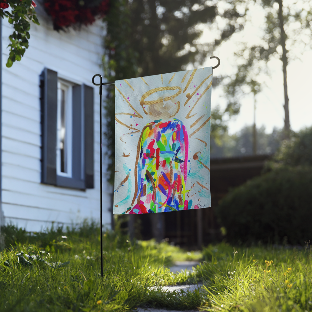 Abstract Angel Garden flag