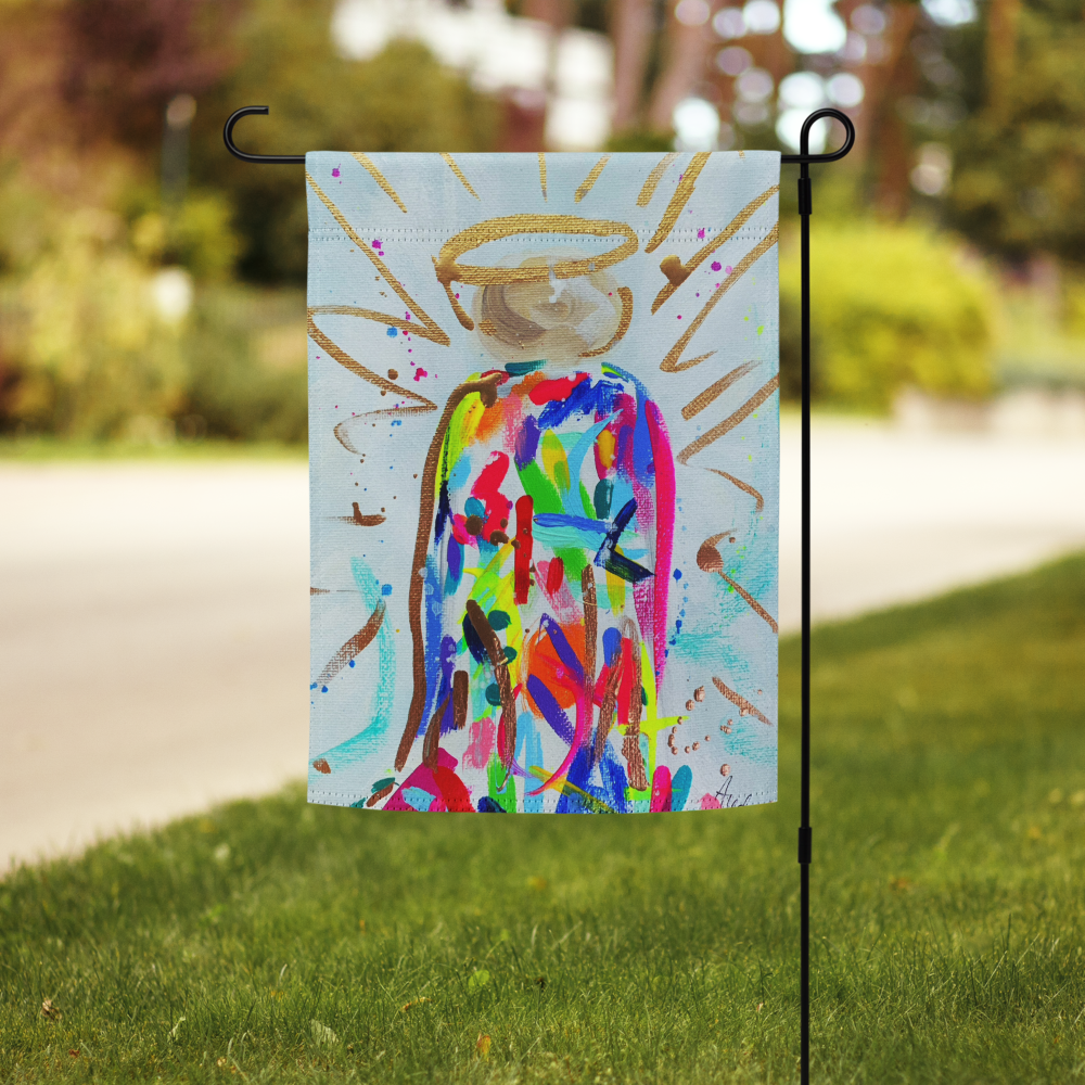 Abstract Angel Garden flag