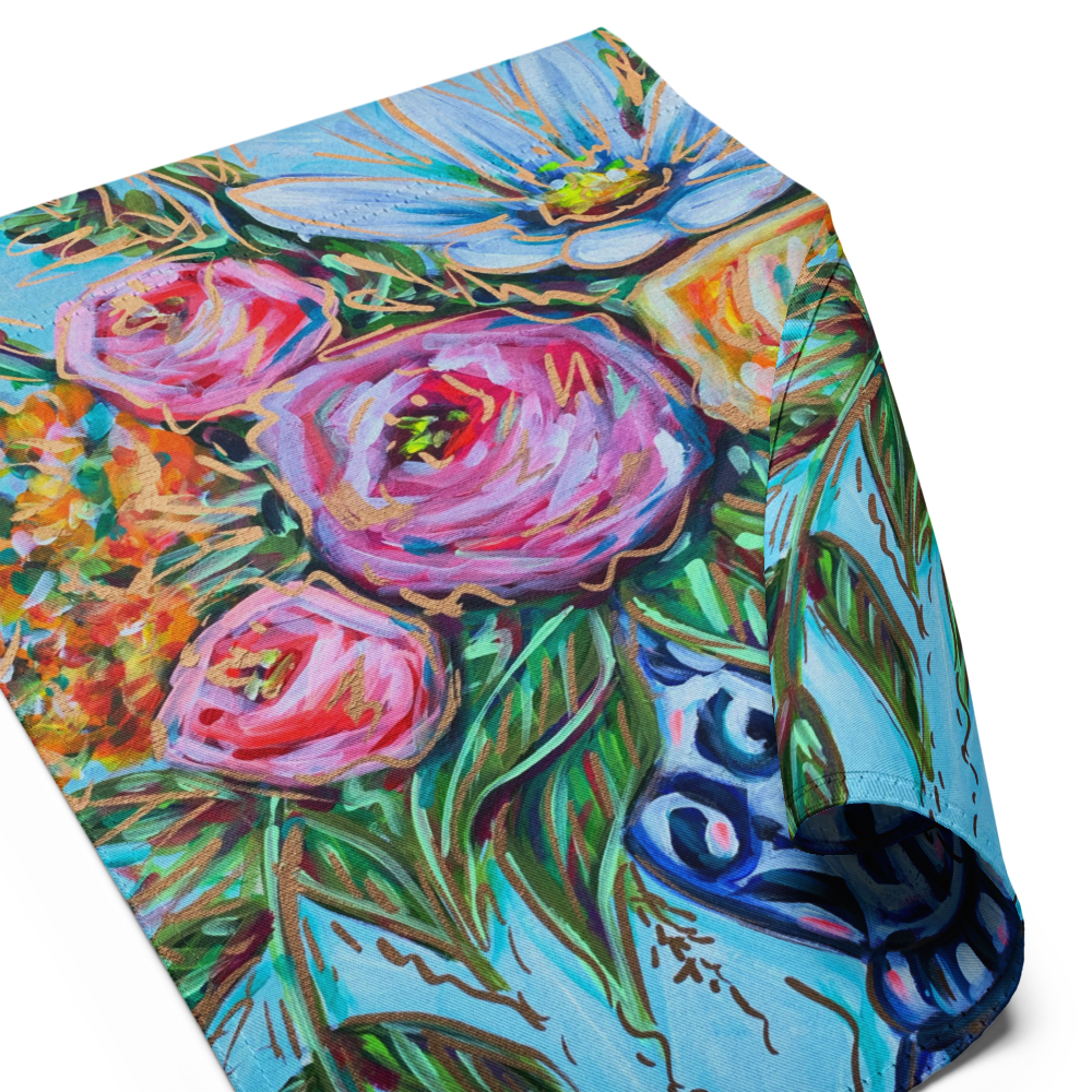 Floral Ginger Jar Garden flag