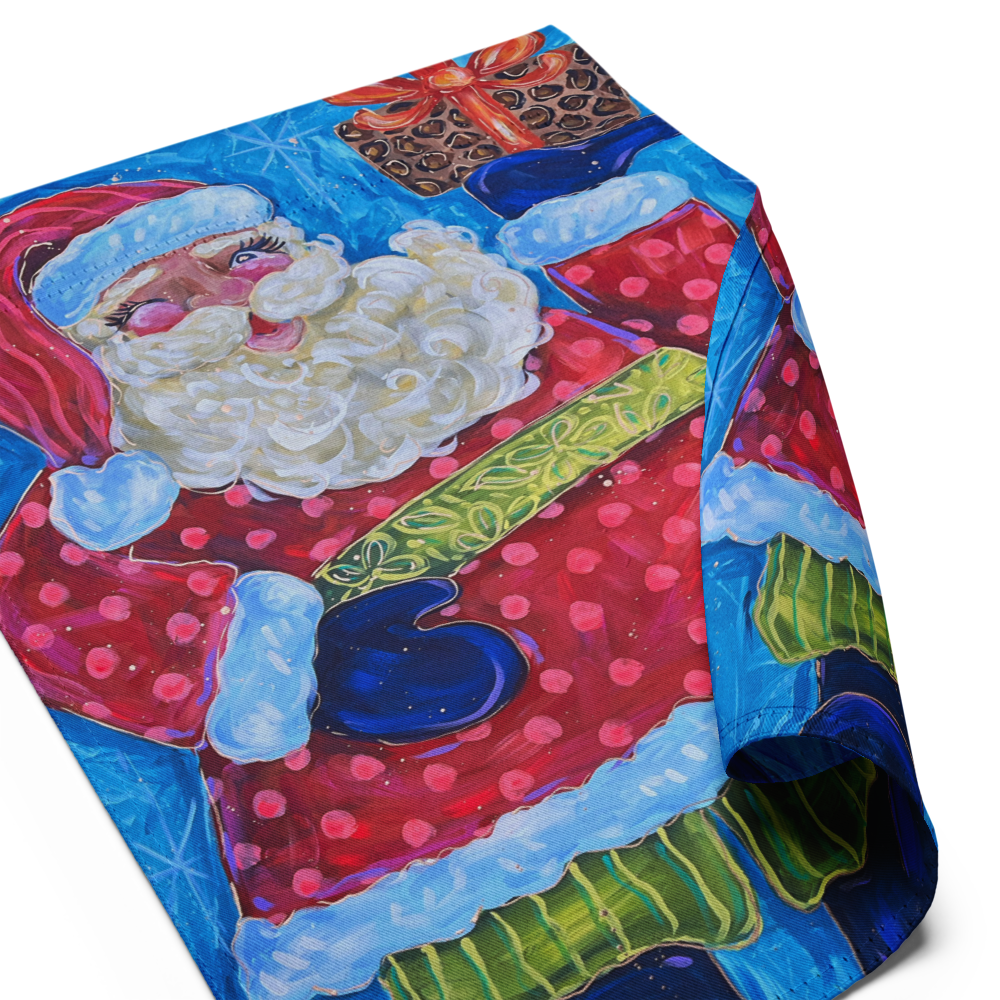 Striped Pant Santa Garden flag