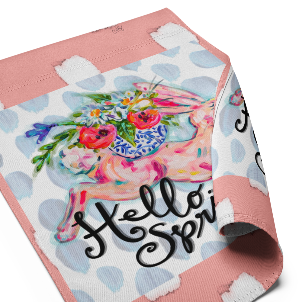 Hello Spring Bunny Garden flag