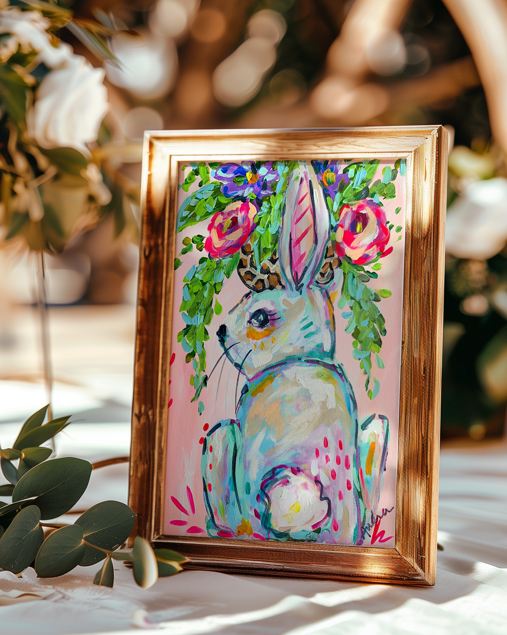 Harvey - Bunny Reproduction Print - On Paper or Canvas - Nursery, Home Dopamine Decor, Wall Art Poster