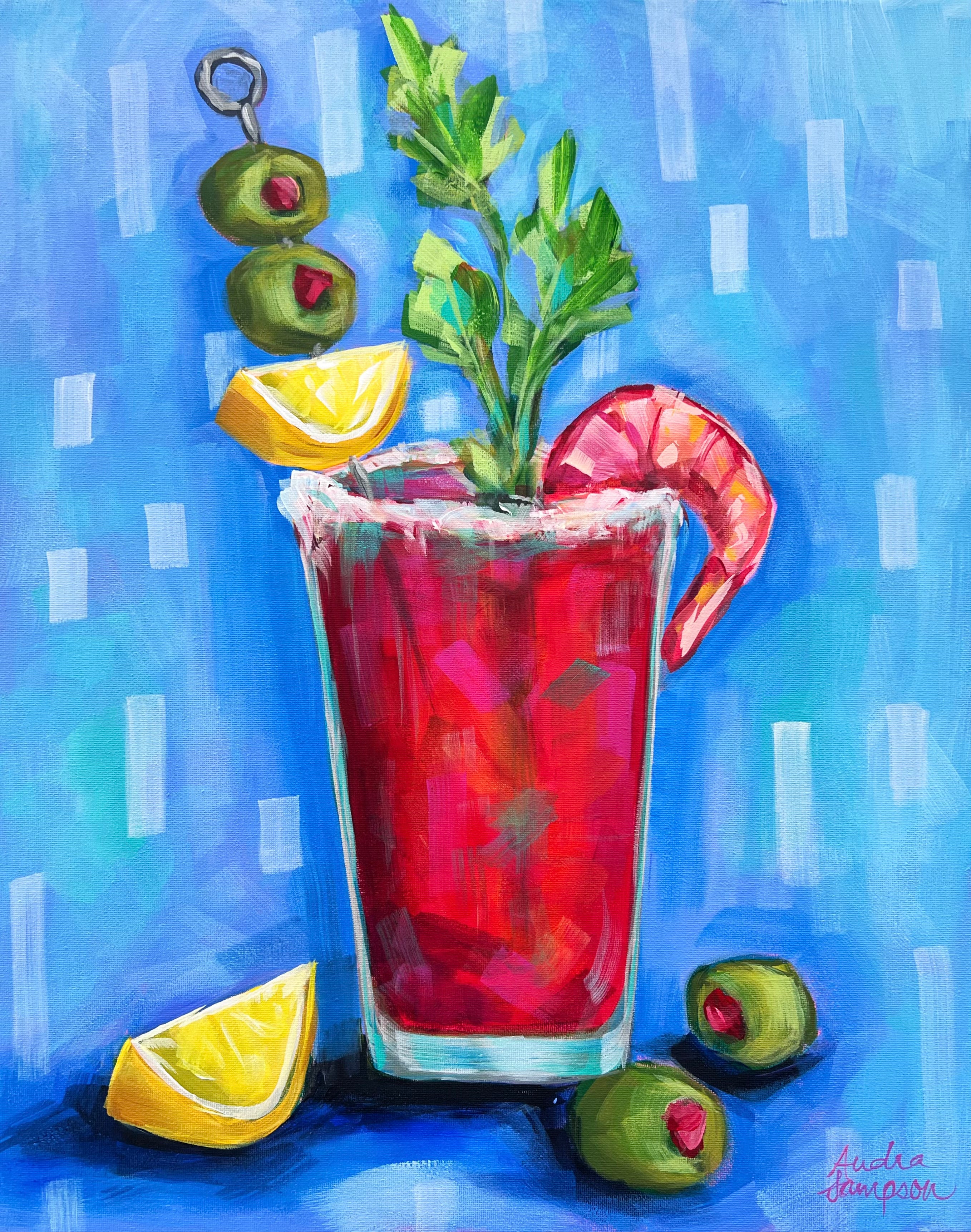 Bloody Mary 16x20 Original Painting on Canvas