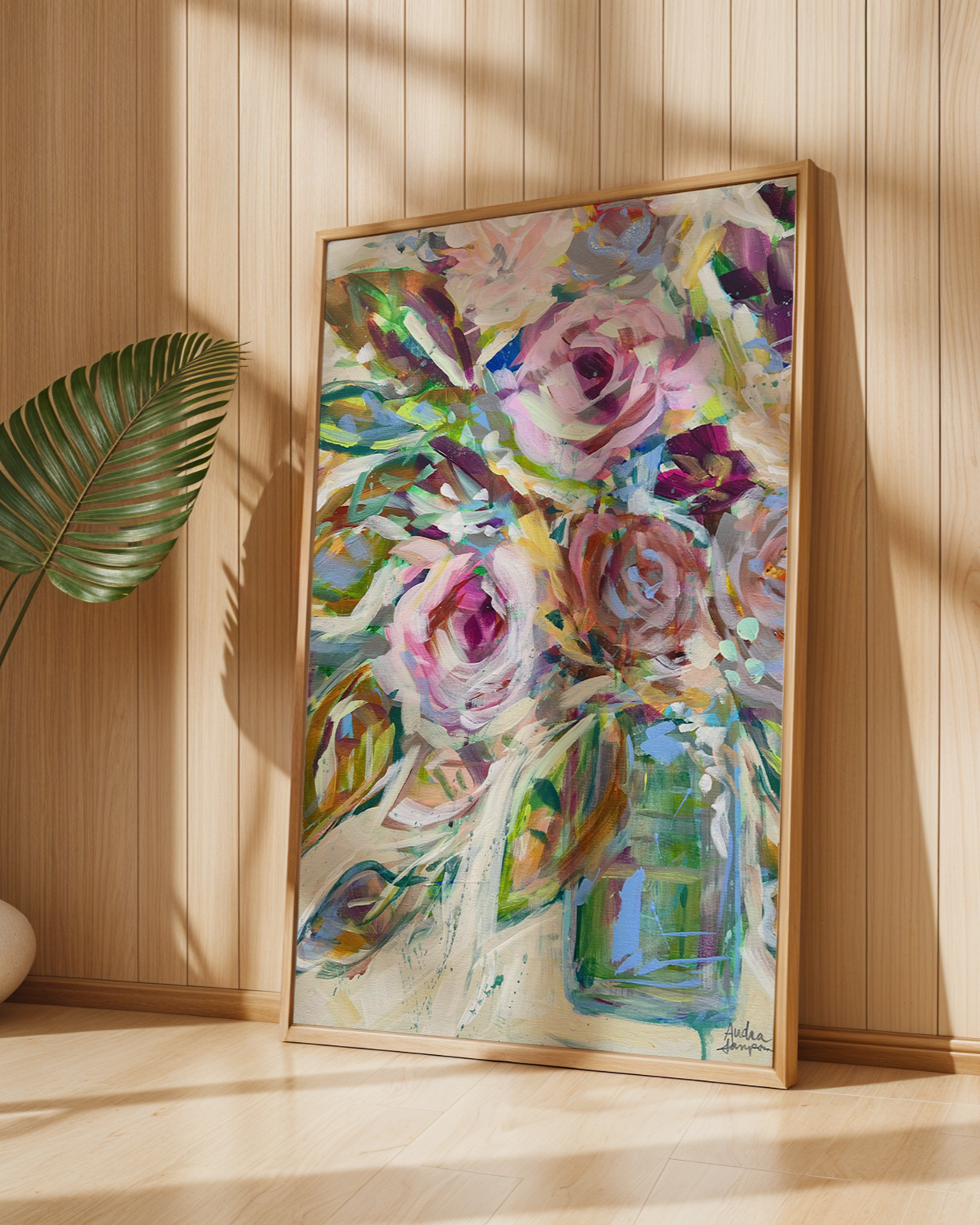 Muted Floral Reproduction Print - On Paper or Canvas