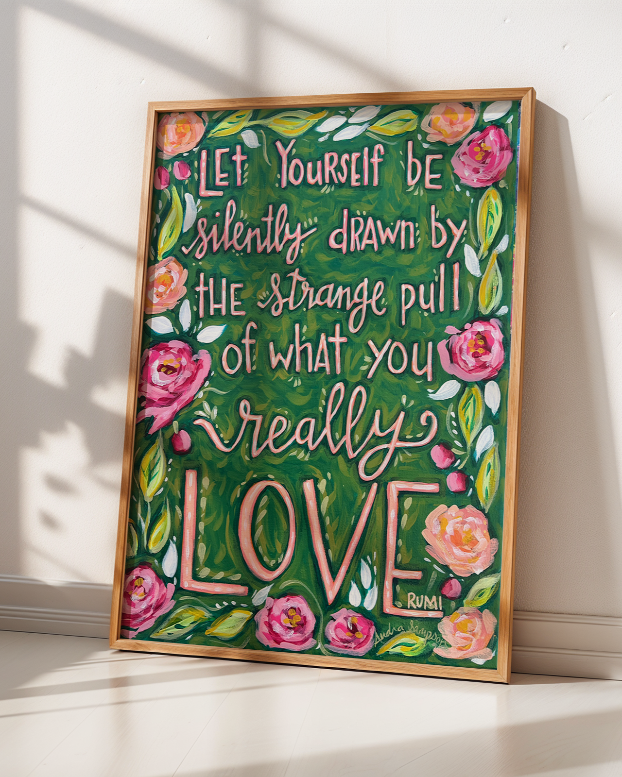 Rumi Quote Reproduction Print - On Paper or Canvas - Dopamine Decor, Colorful Wall Art Poster